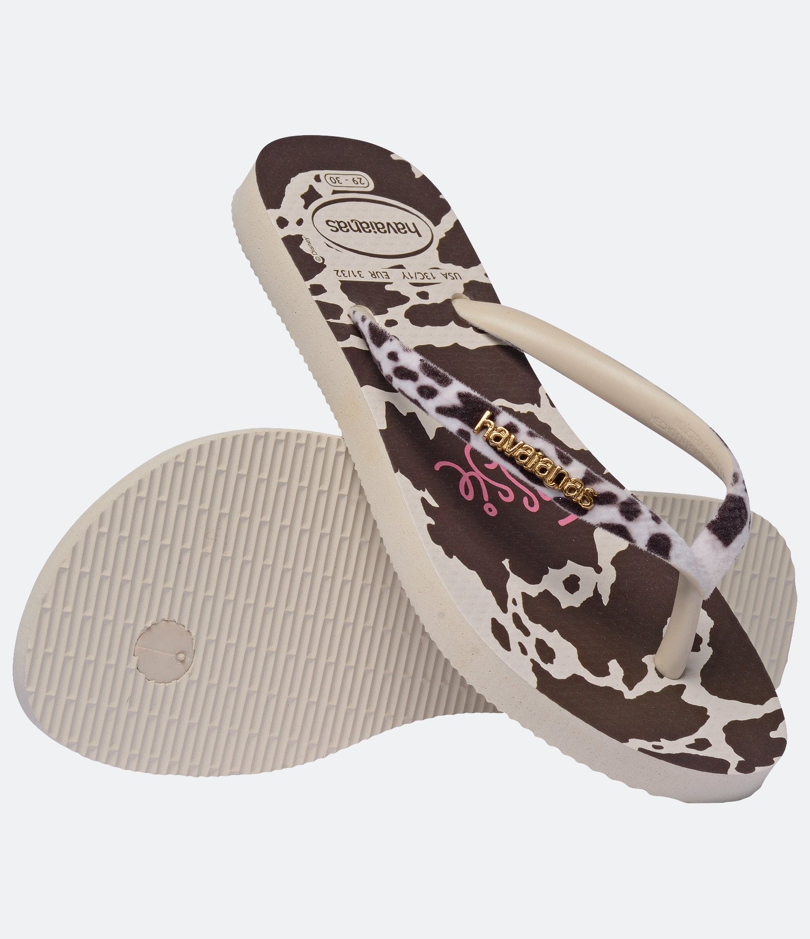 Chinelo Havaianas Infantil Jessie Toy Story - Tam 25 Ao 36 Bege 5