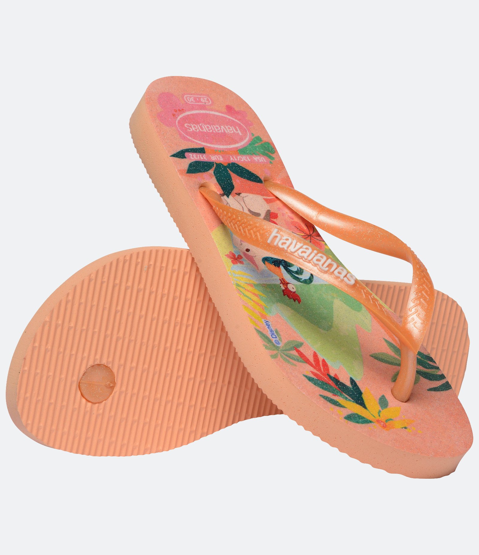 Chinelo Havaianas Infantil Moana - Tam 23 Ao 36 Laranja 5