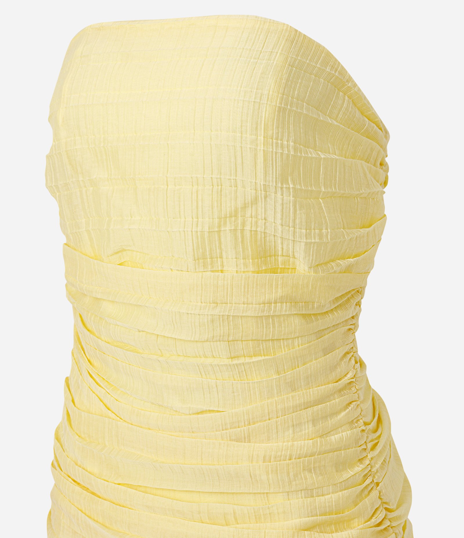 Vestido Long Midi com Fenda e Detalhe Drapeado Amarelo 7