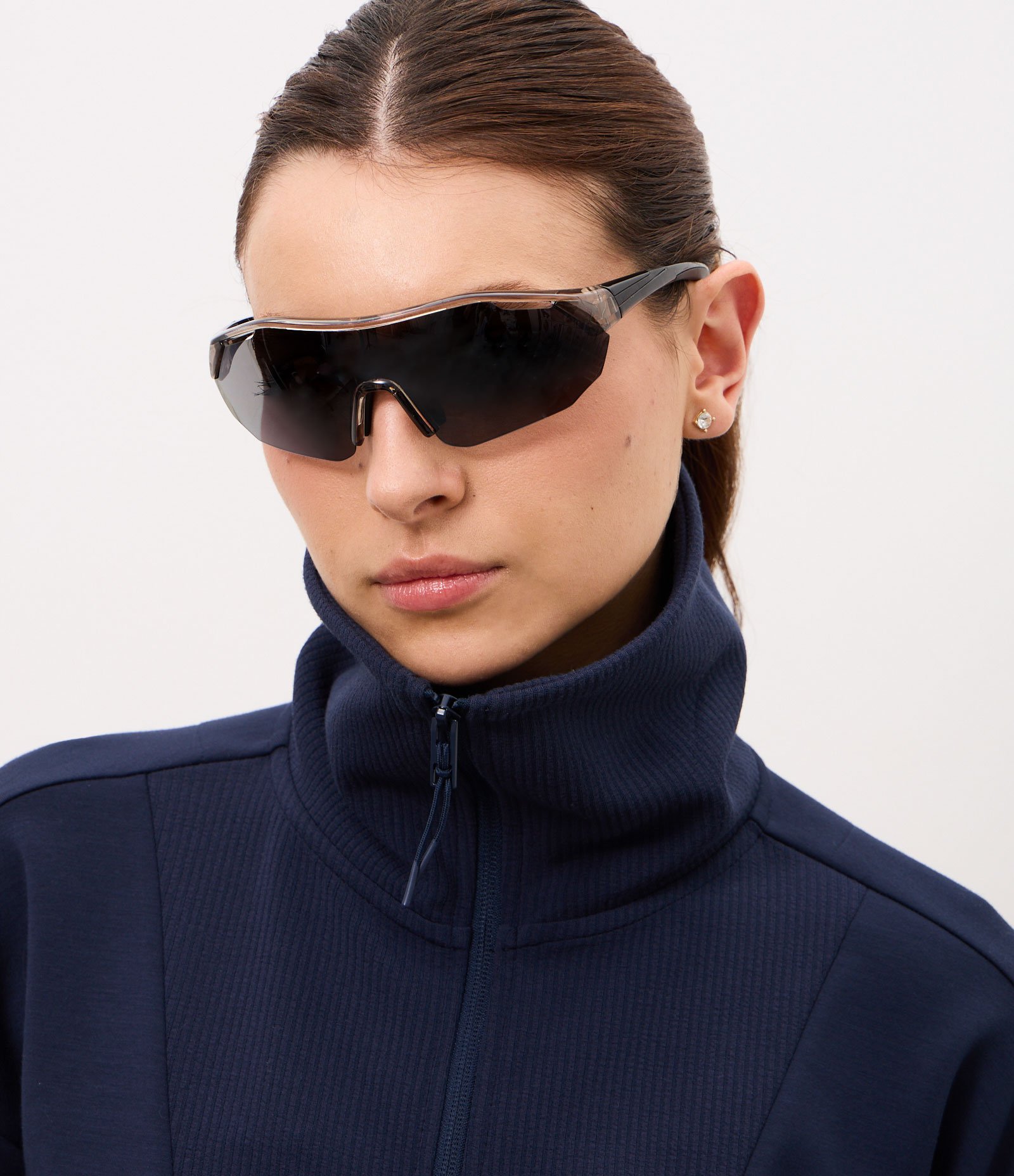 Óculos de Sol Esportivo com Lente Ampla Preto 2
