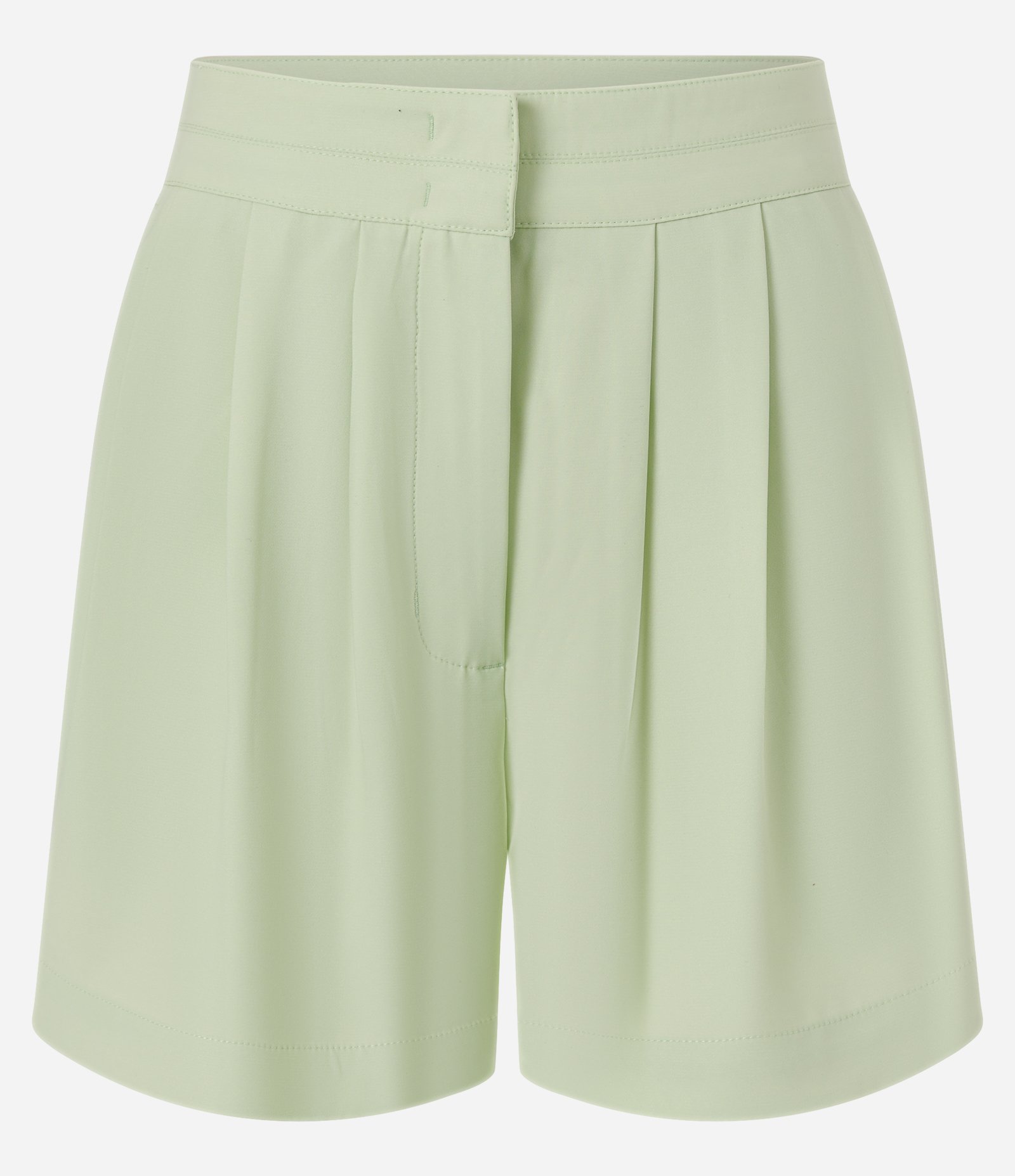 Short em Crepe com Cós Duplo e Pregas Frontais Verde 5