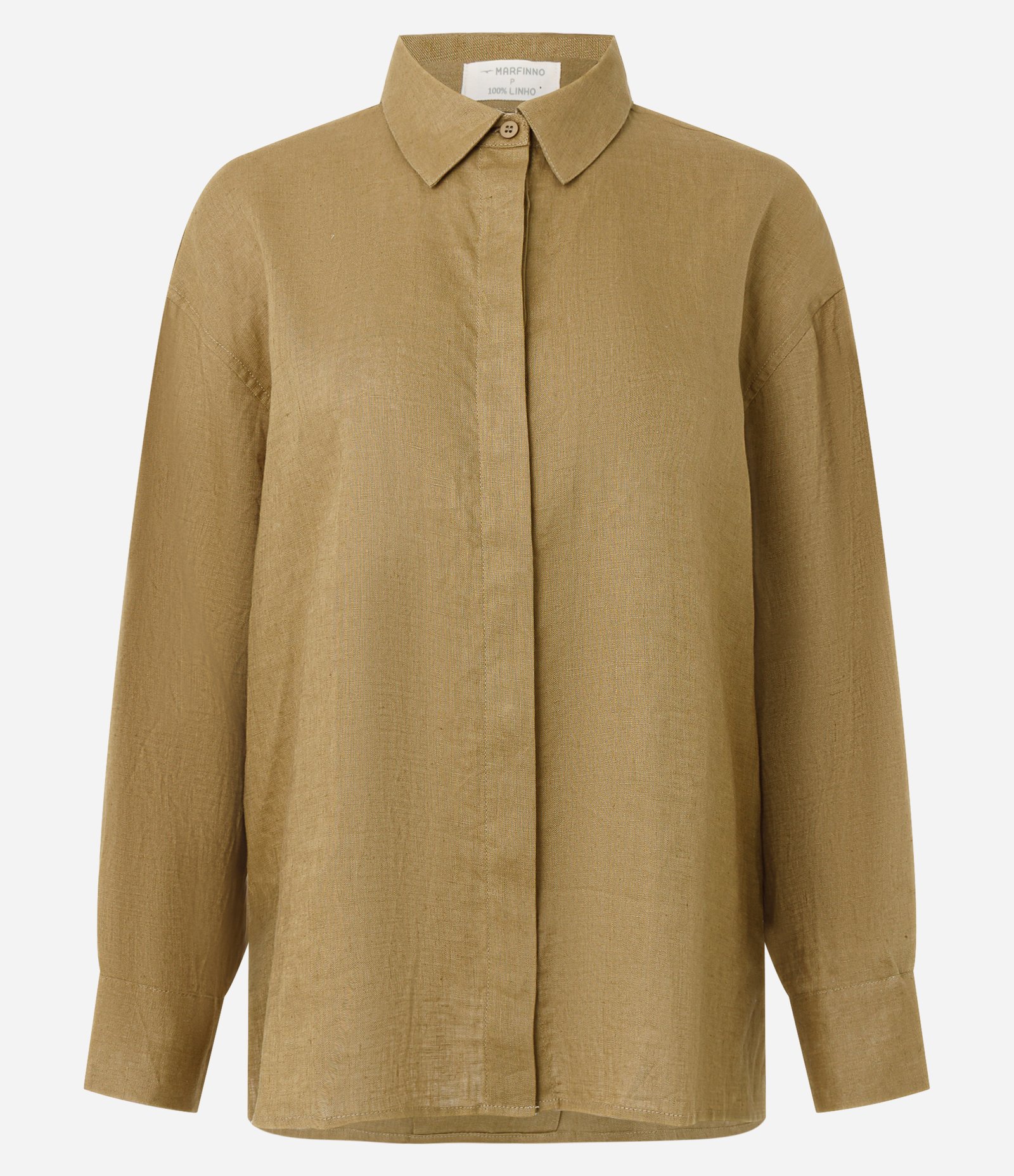 Camisa Oversized em Linho com Vista Escondida Verde 5