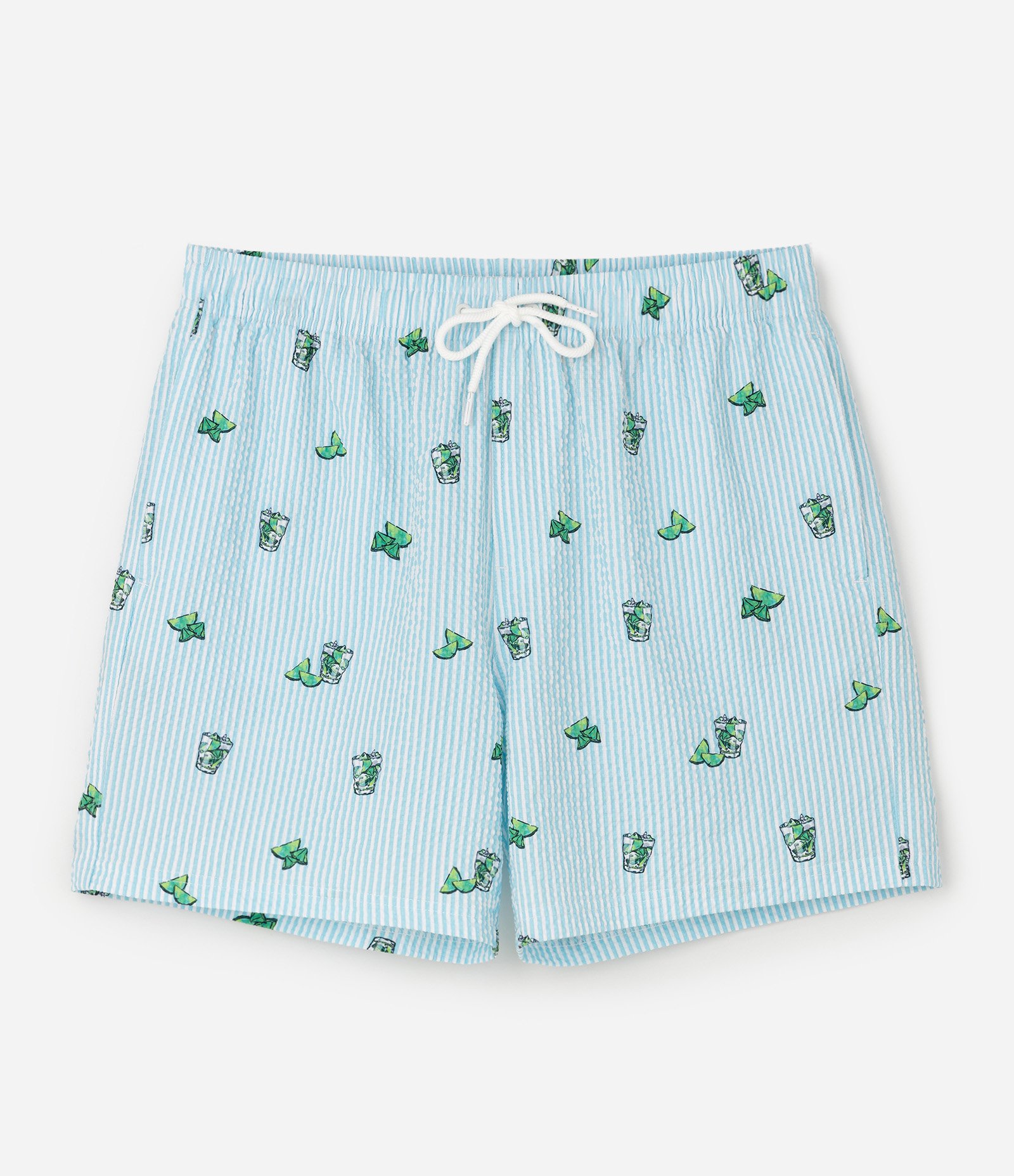 Bermuda de Banho Caipirinha Listrada Azul 5