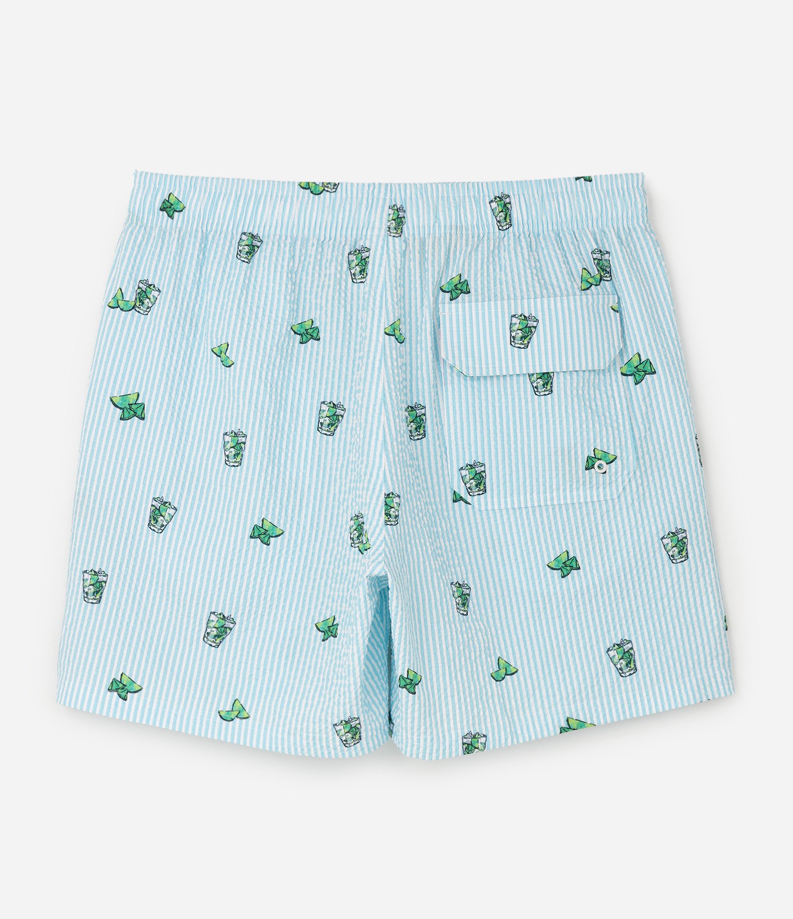 Bermuda de Banho Caipirinha Listrada Azul 6