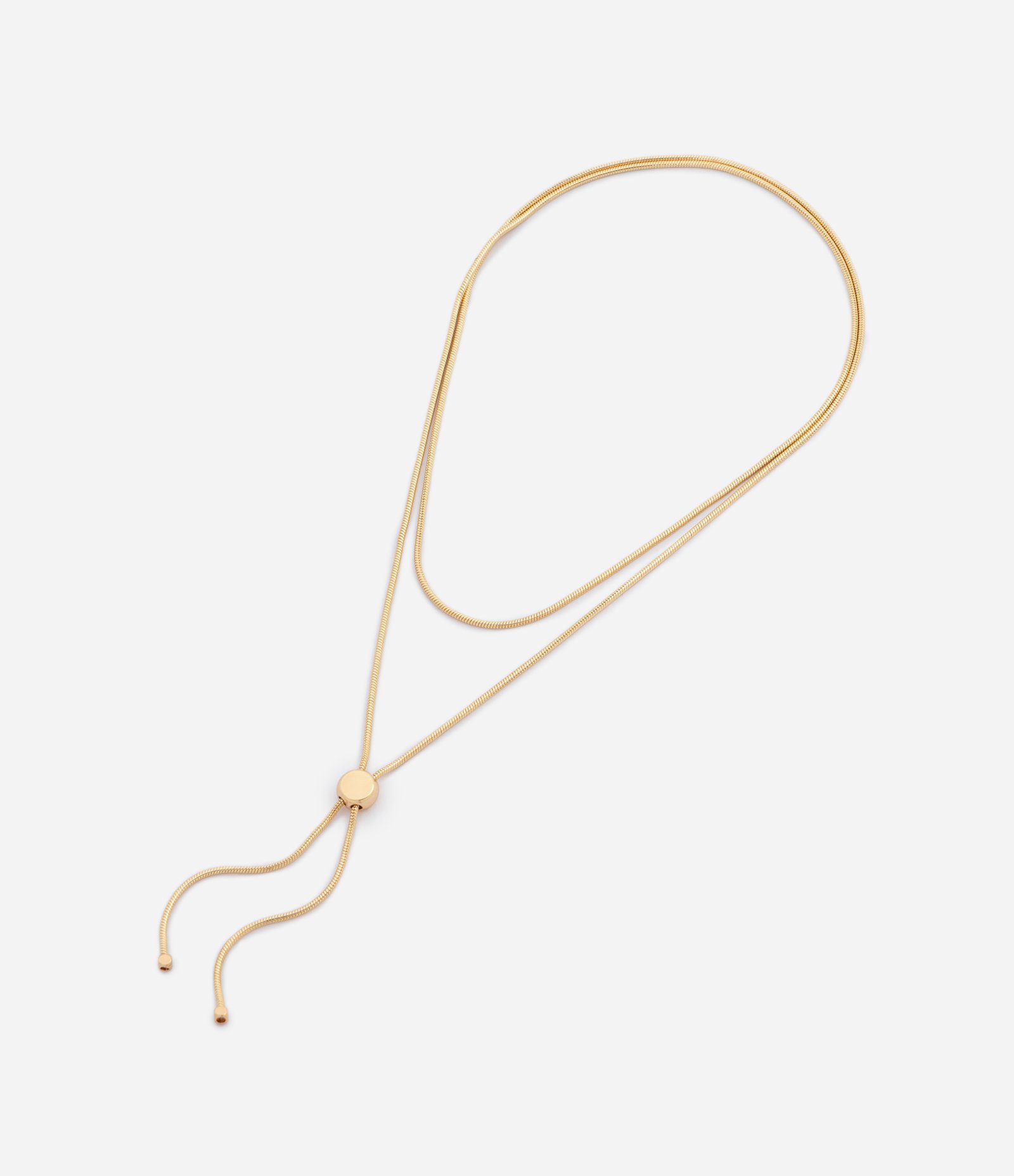 Colar em Metal com Corrente Rabo de Gato Ajustável Dourado 2