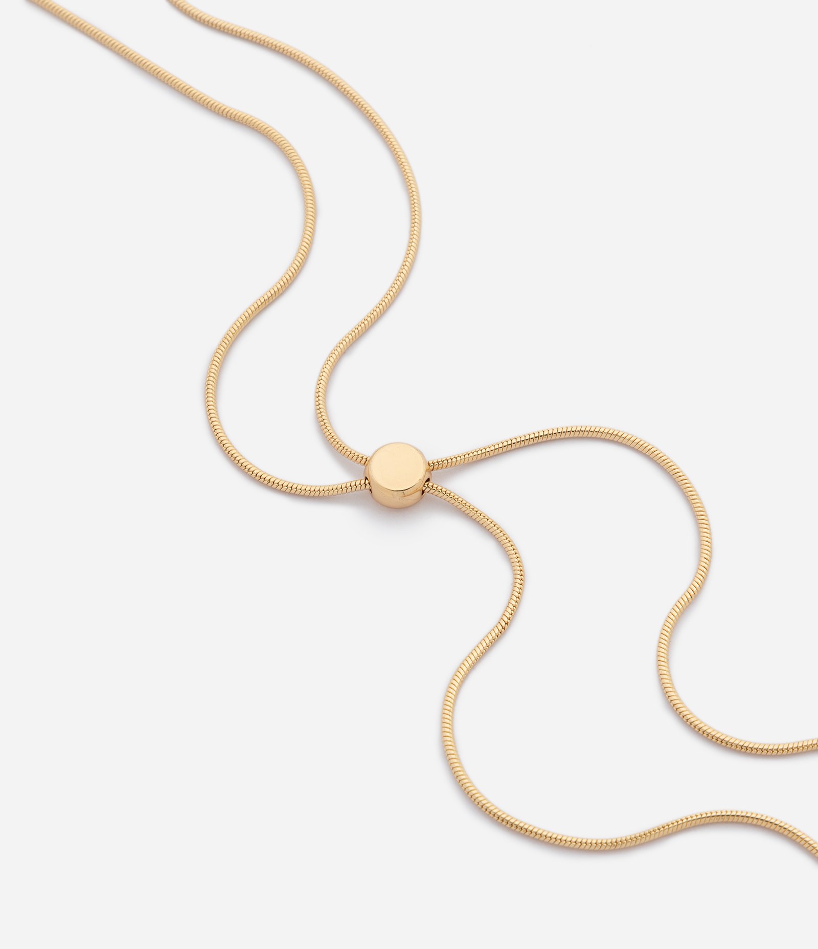 Colar em Metal com Corrente Rabo de Gato Ajustável Dourado 3