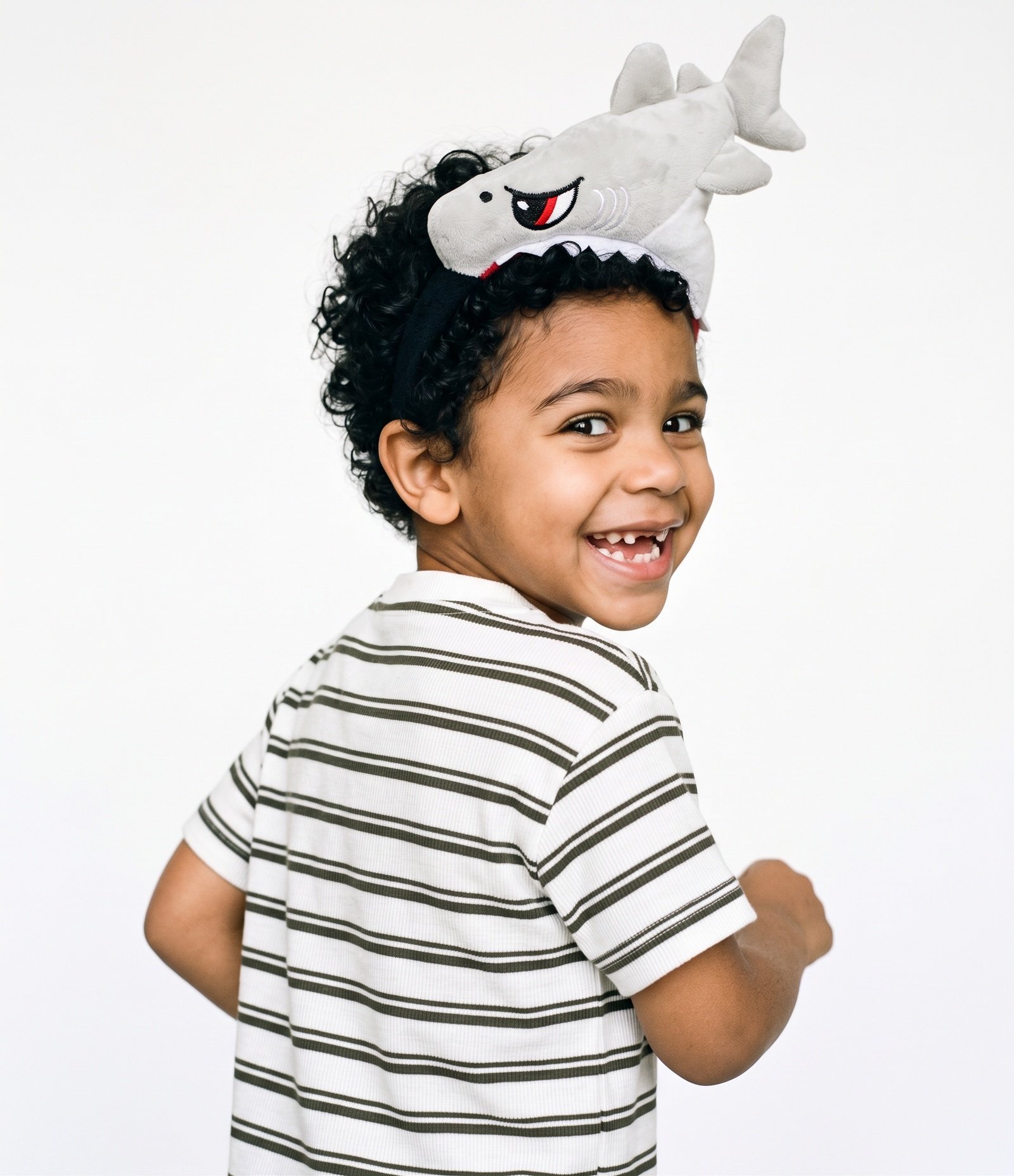 Tiara Infantil Tubarão Mordendo Divertido - Tam Único Preto 3