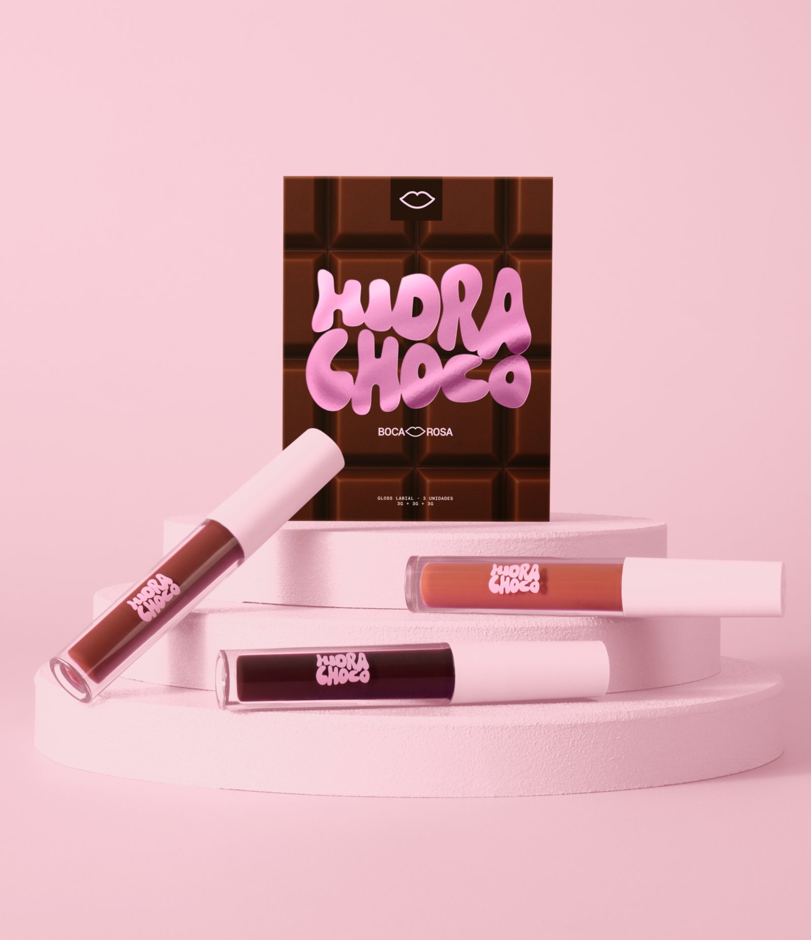Gloss Labial Hidra Choco Boca Rosa Chocolate 4