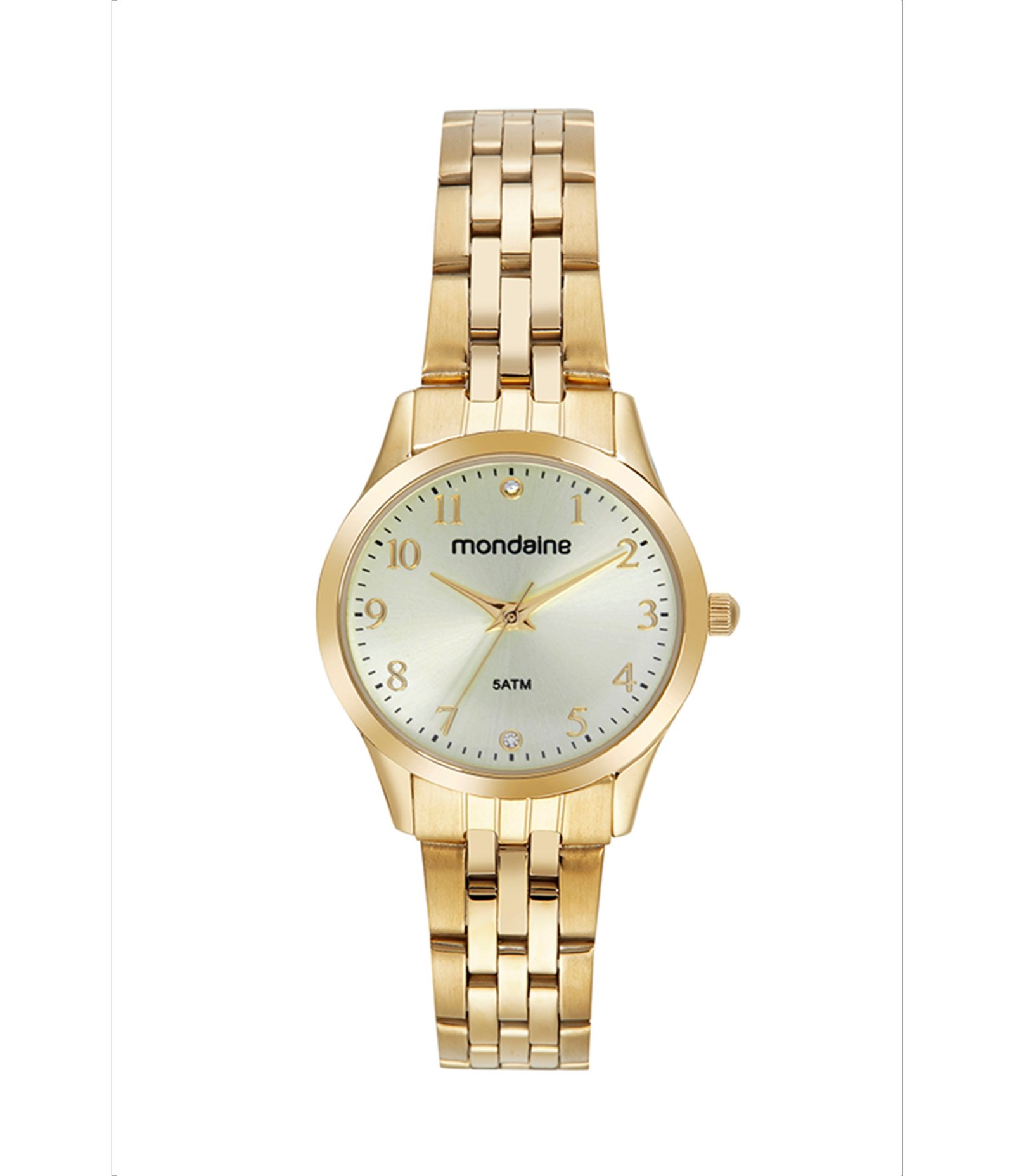 Relógio Analógico Mondaine em Aço 32699LPMVDE1KR Dourado 1