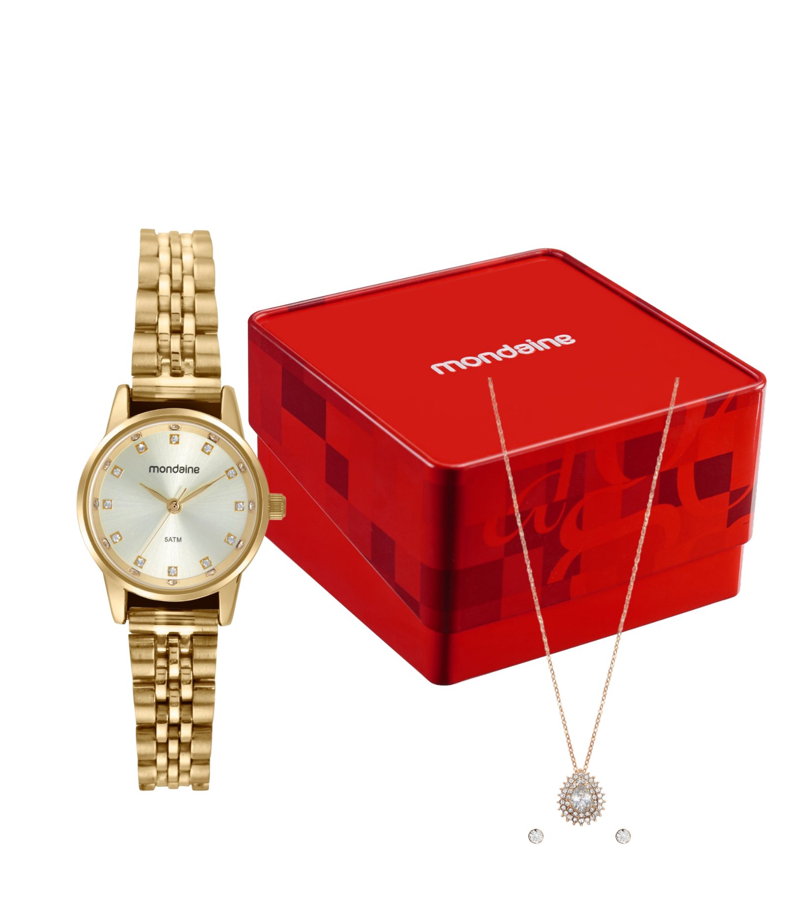 Relogio Aco Mondaine Fem Analogico COM CAIXA EM Metal Dourado E PULSEIRA EM Aco Dourado 32725LPMVDE1KA Dourado 4