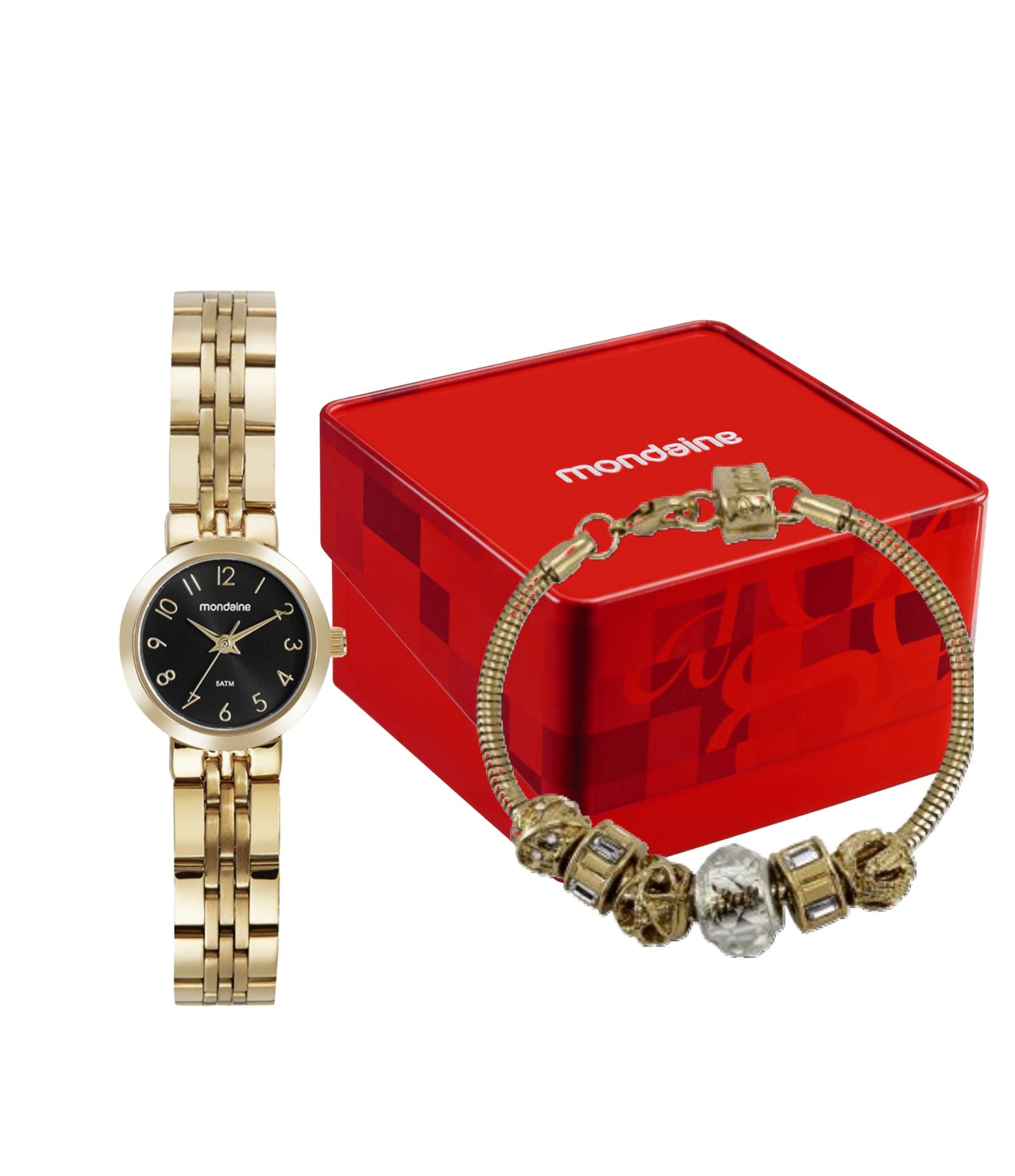 Relógio Analógico Mondaine em Aço 32731LPMVDE1KK Dourado 4