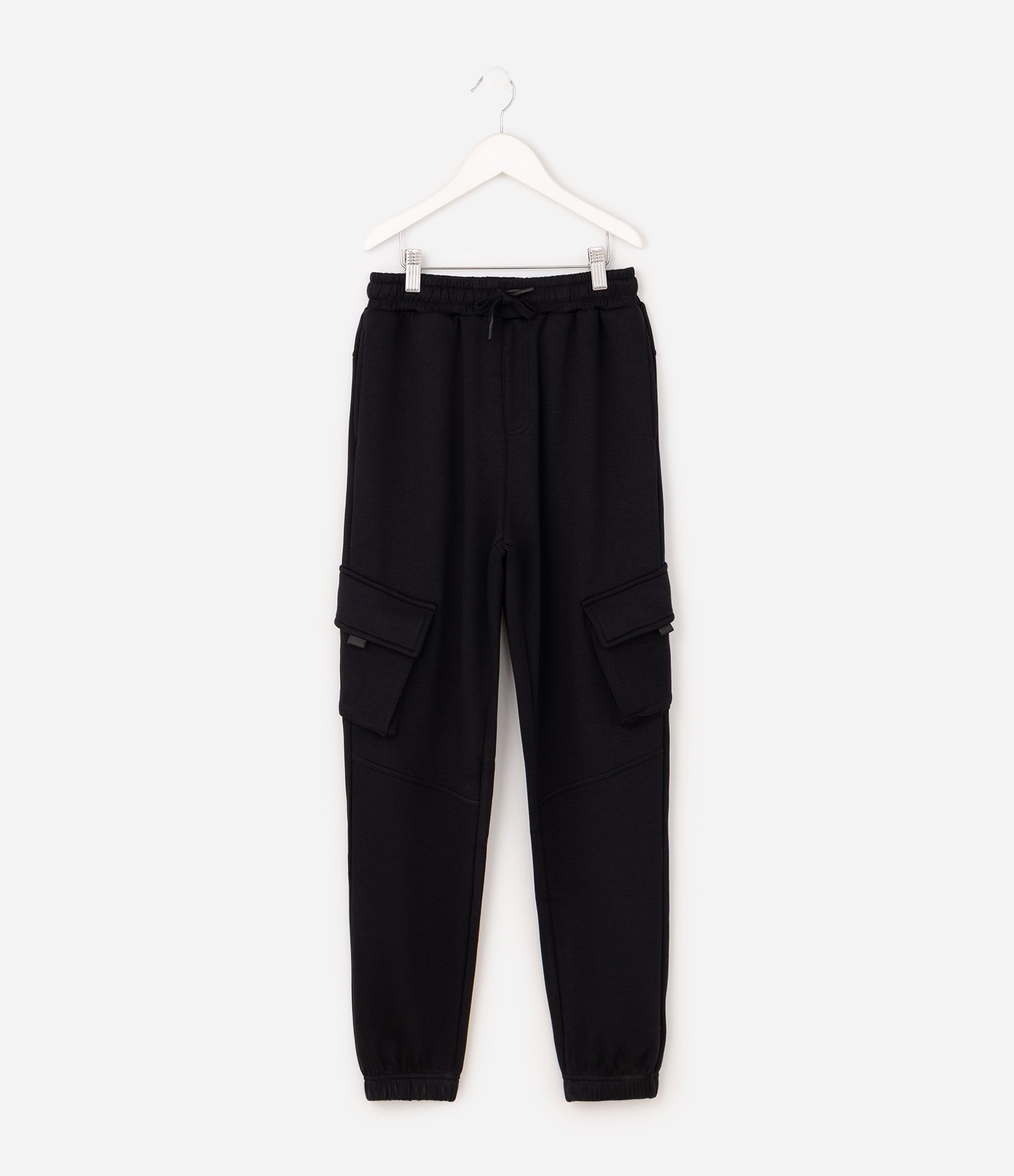 Calca Infantil Em Cotton Com Bolso Lateral - Tam 5 a 16 anos Preto 2