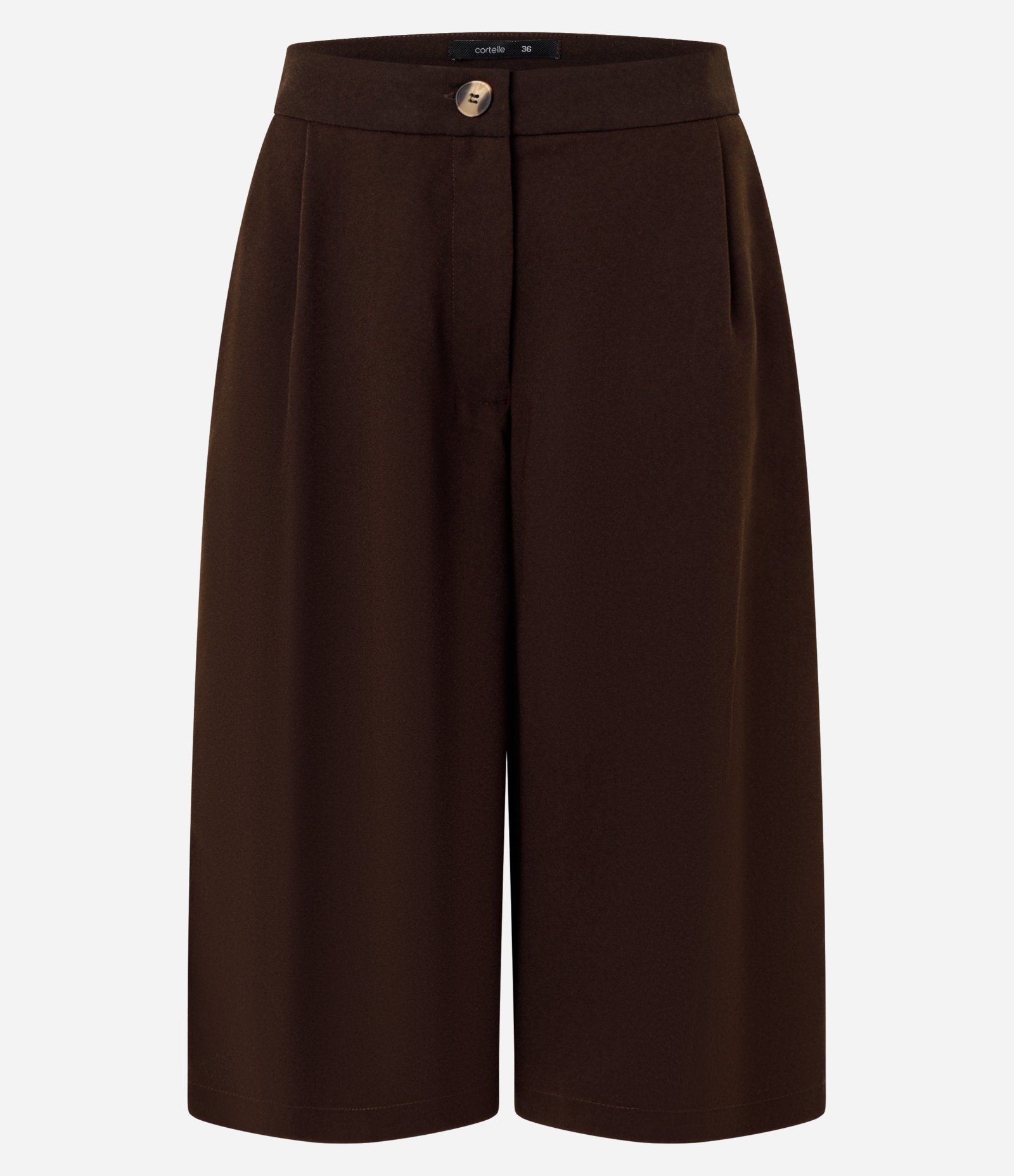 Calça Capri Alfaiatada com Bolsos Laterais Marrom 5
