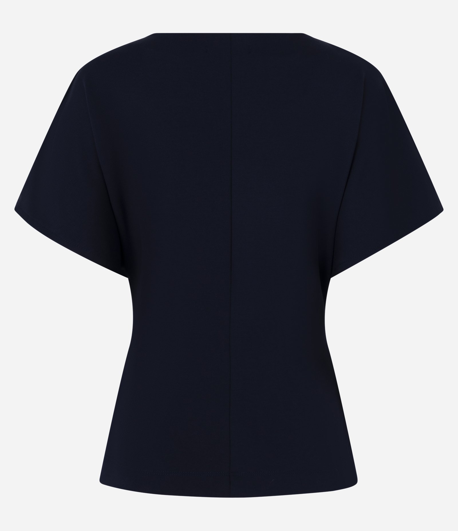 Blusa Peplum Estruturada com Pregas Frontais Azul Escuro 6