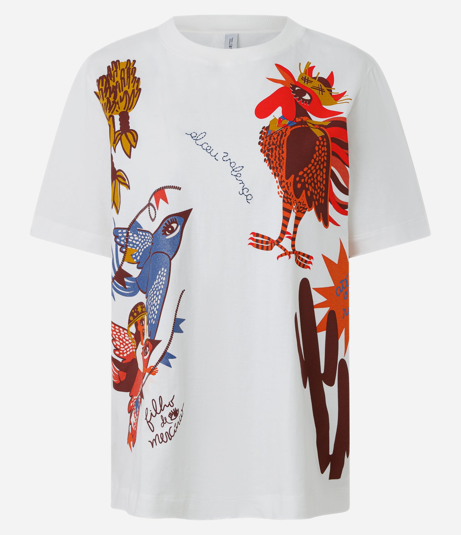 Camiseta em Algodão com Estampa Alceu Valença e Recorte Vazado nas Costas Branco 5
