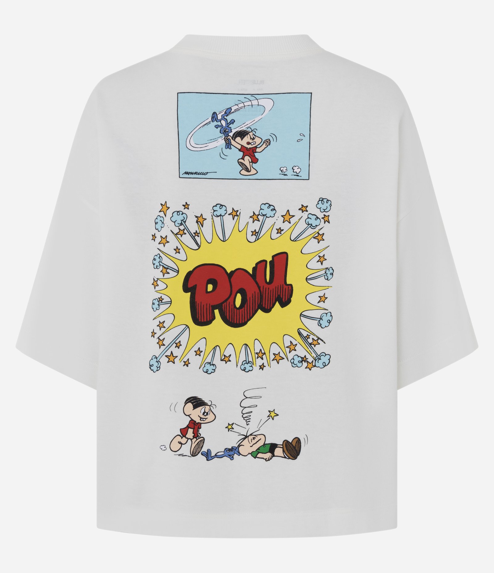 Camiseta Boxy em Algodão com Turma da Mônica Estampada Branco 6