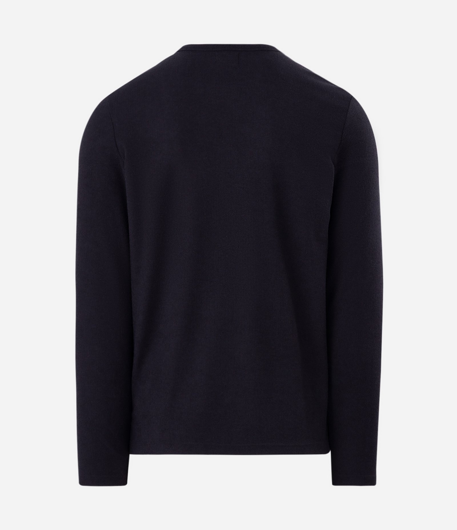 Camiseta Henley com Manga Longa e Texturização Preto 5