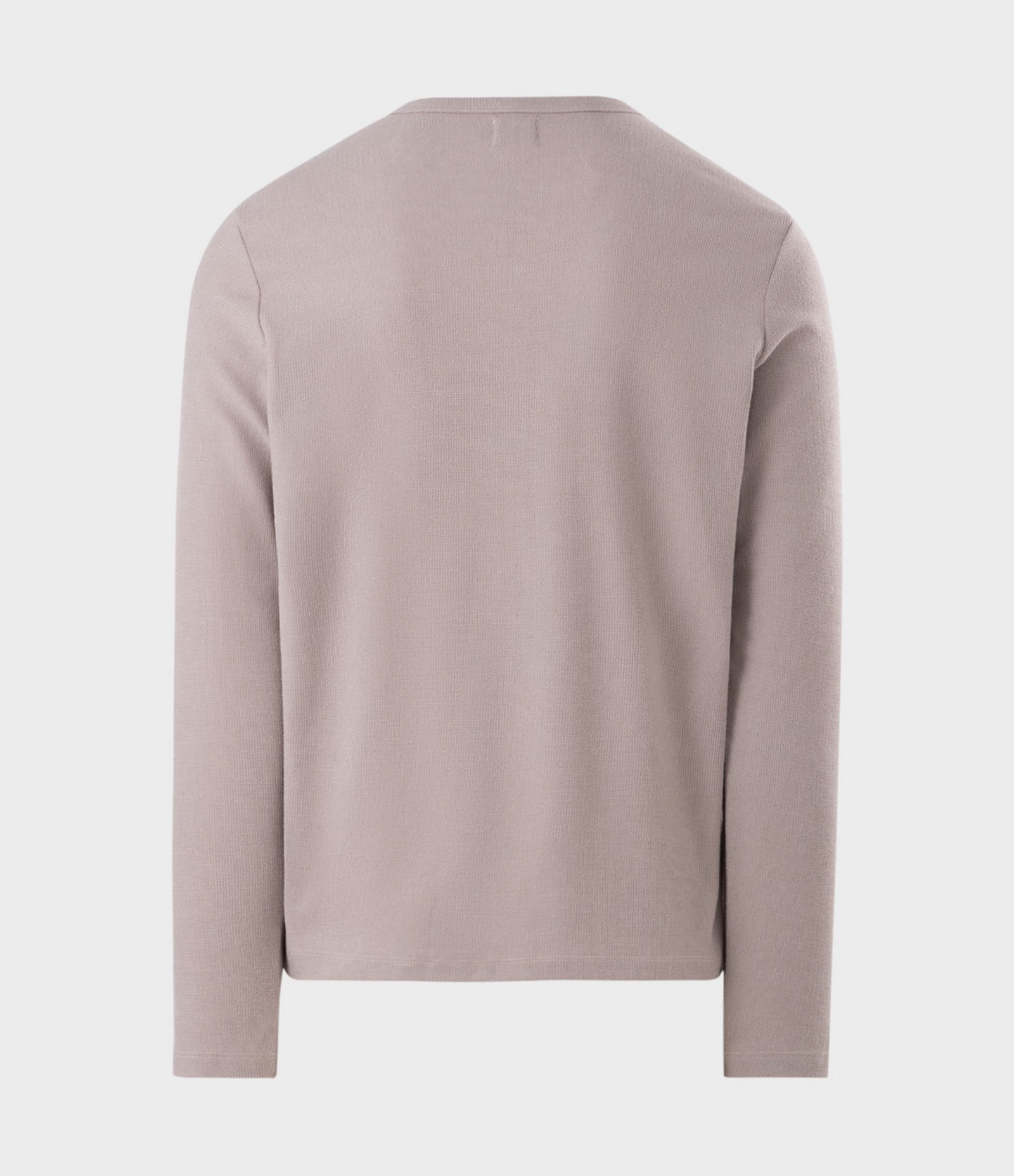 Camiseta Henley com Manga Longa e Texturização Bege 2