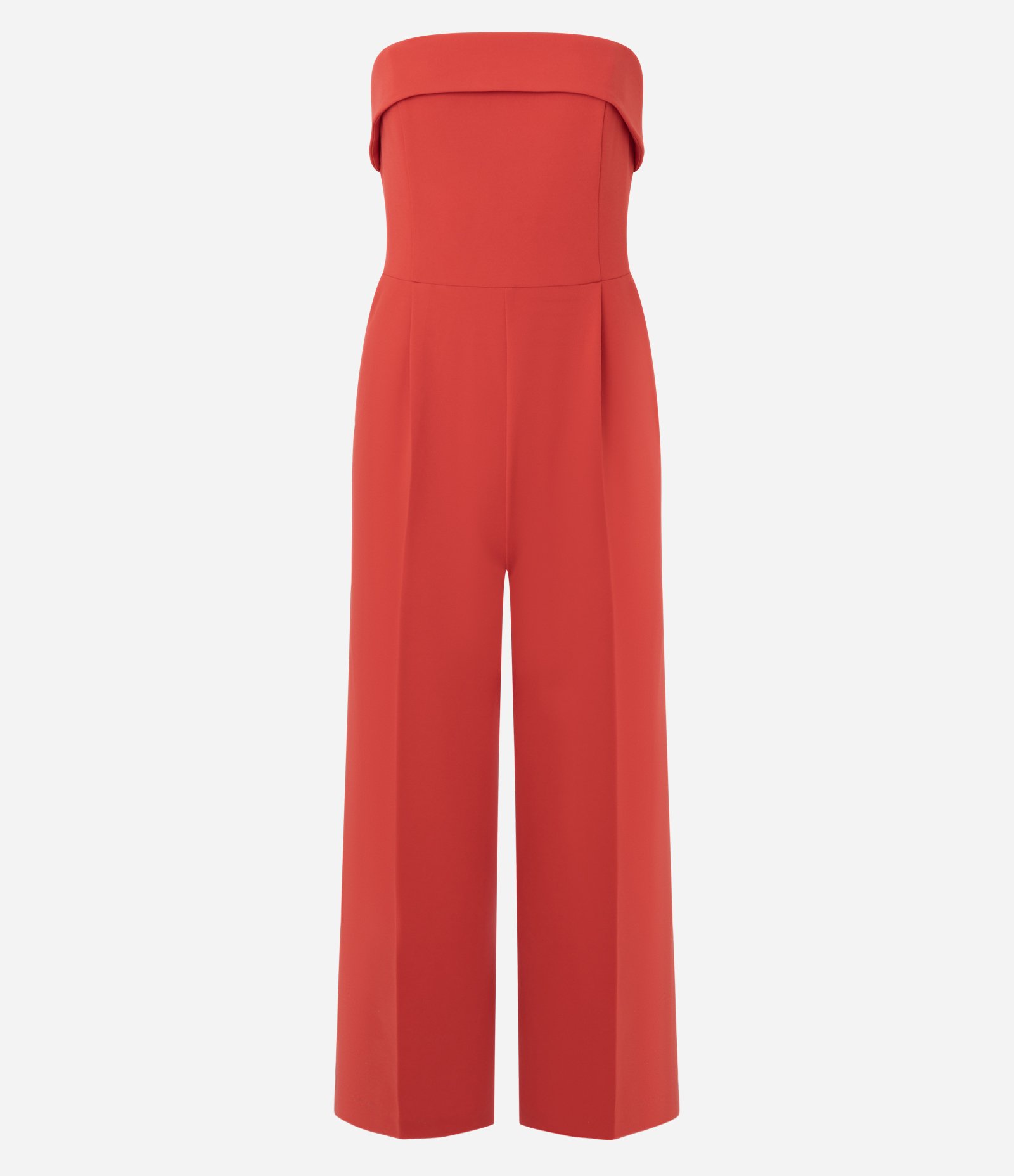 Macacão Pantalona em Crepe Tomara que Caia Vermelho 1