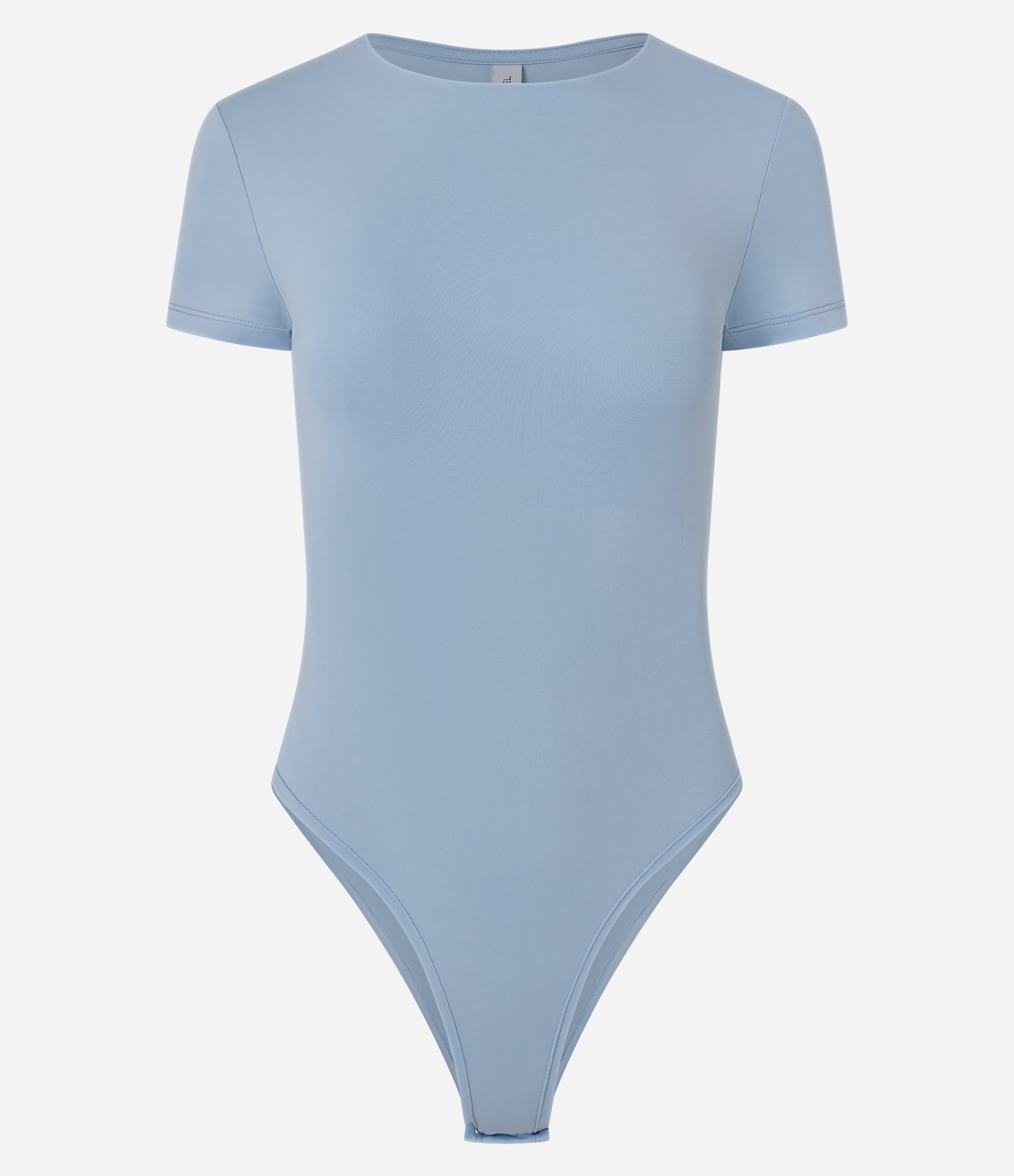 Body Básico em Poliamida com Mangas Curtas Azul Bebê 1