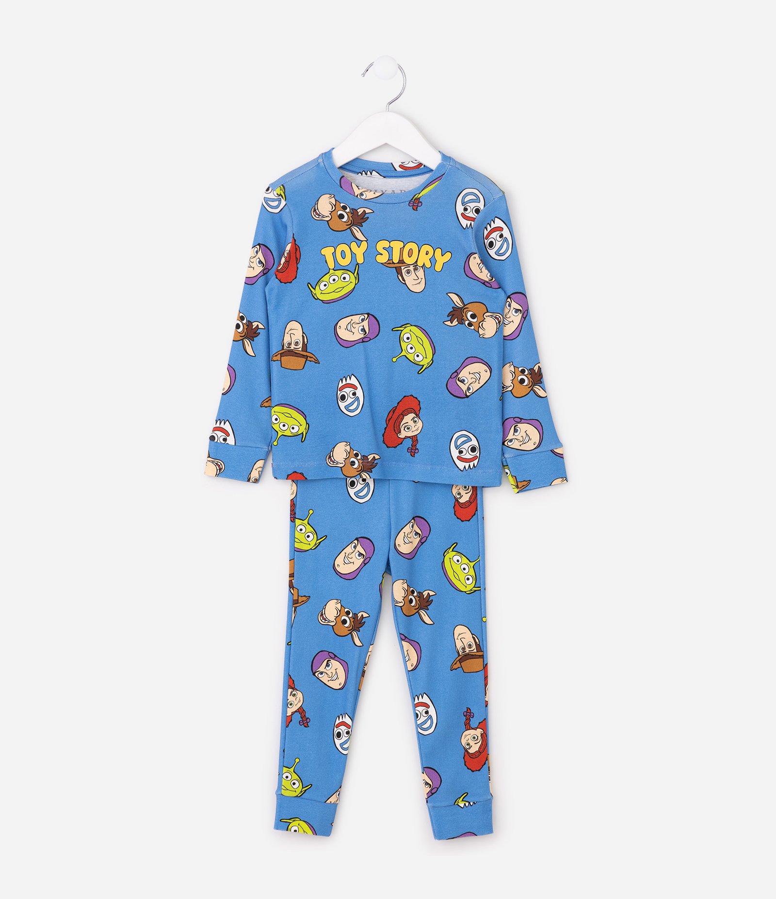 Pijama Infantil Longo em Ribana Estampa Toy Story - Tam 2 a 8 anos Azul 1