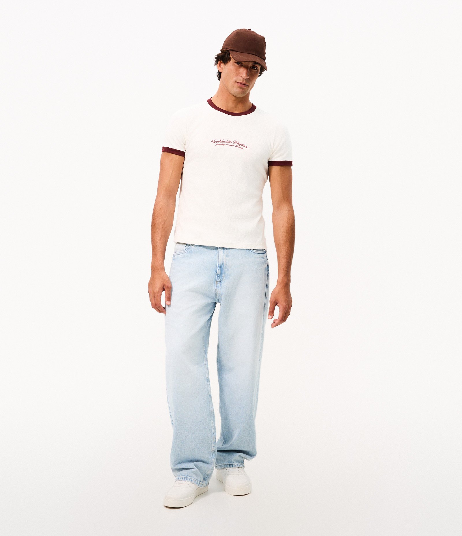 Camiseta Baby Tee Worldwide Rhythm Branco 2