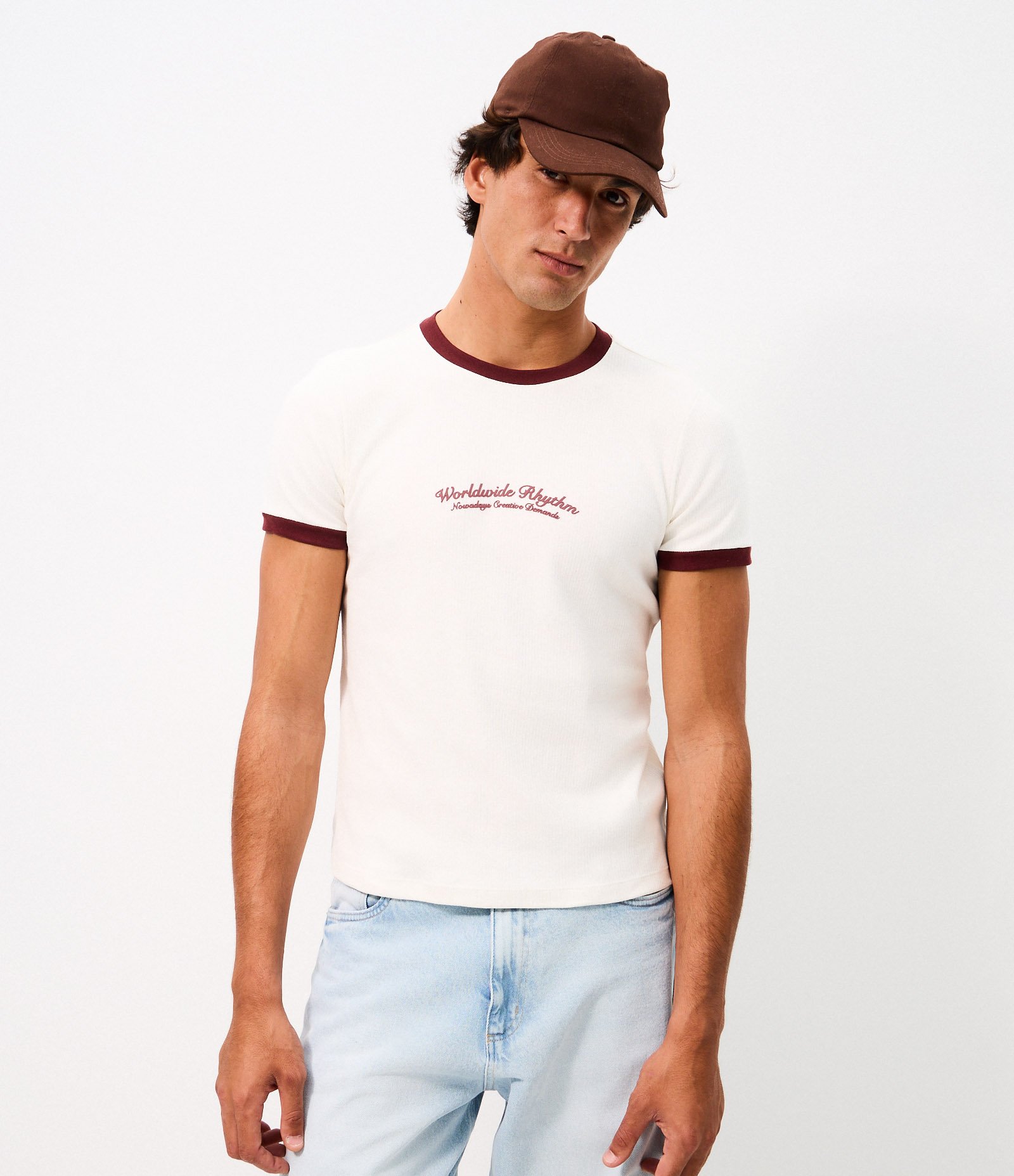 Camiseta Baby Tee Worldwide Rhythm Branco 4