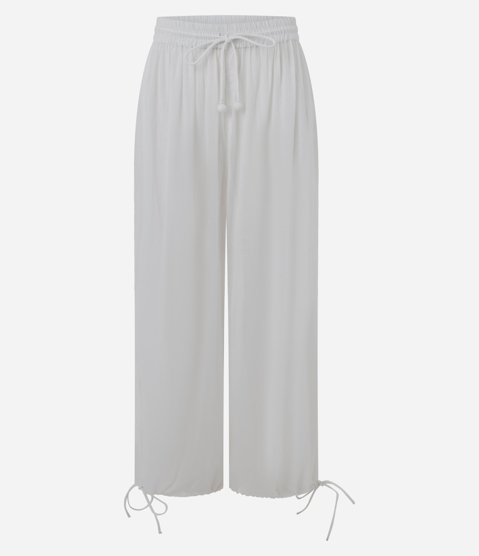 Calça Aladim em Algodão com Barra Ajustável Branco 5