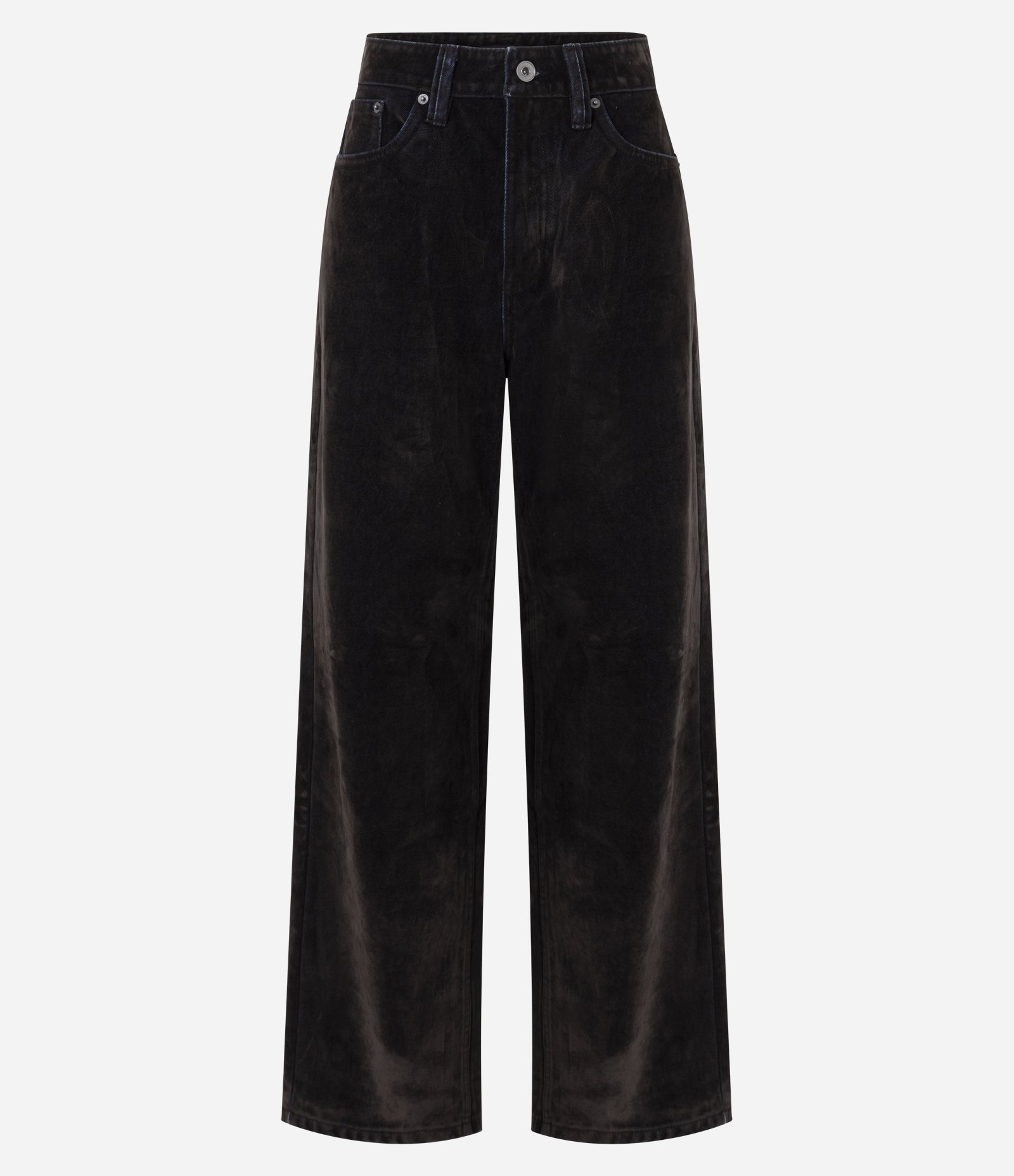 Calça Reta Comfort em Jeans com Cintura Alta Marrom 5