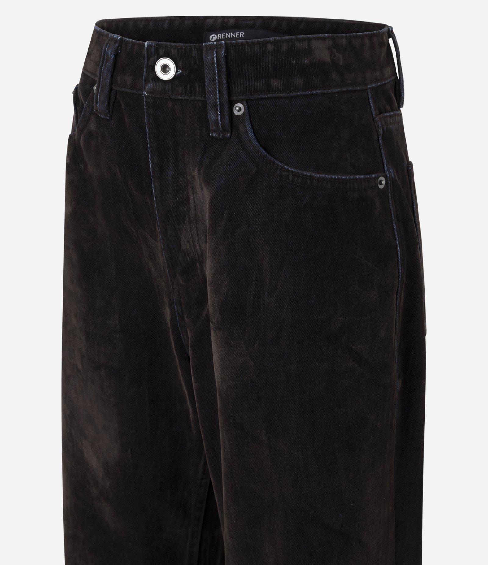 Calça Reta Comfort em Jeans com Cintura Alta Marrom 6