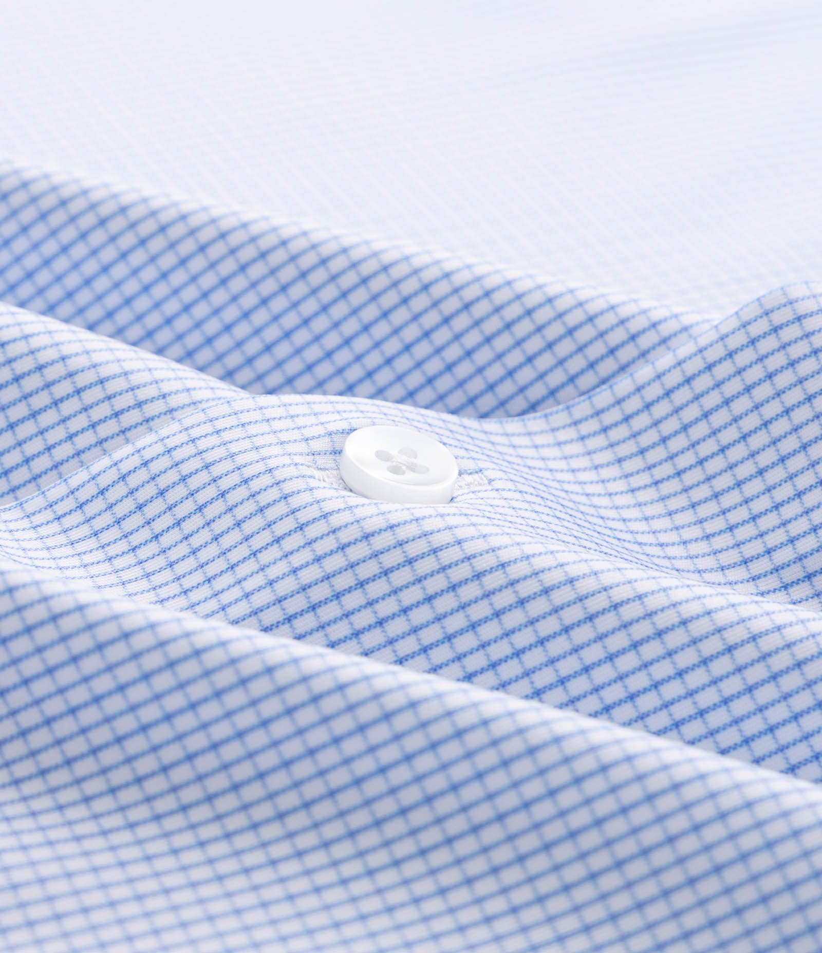 Camisa Performance Xadrez em Poliamida com Toque Gelado Azul 7