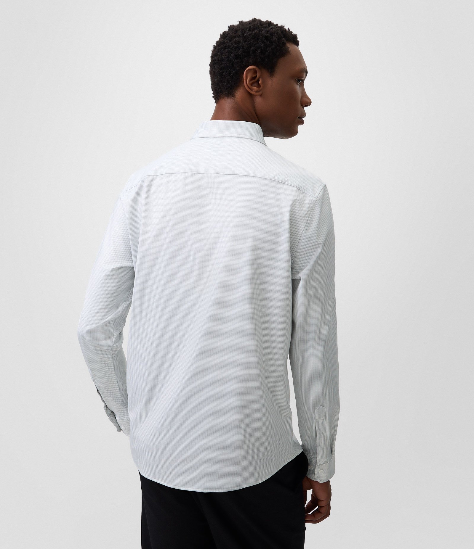 Camisa Performance Xadrez em Poliamida com Toque Gelado Verde Acinzentado 3
