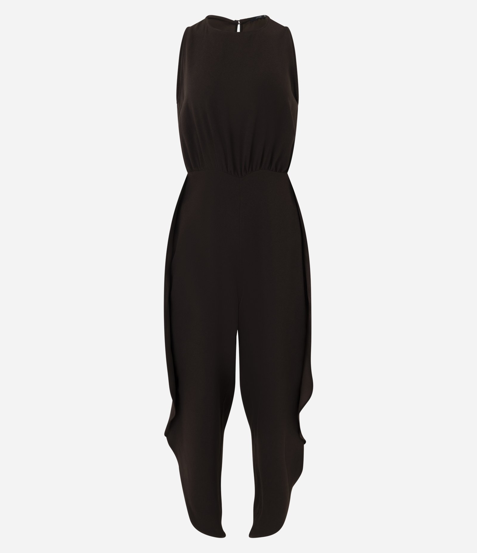 Macacão em Crepe com Calça Tulipa Marrom 6
