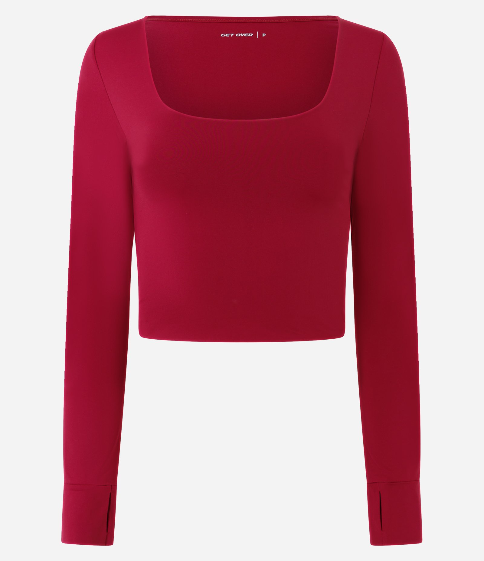 Blusa Cropped Esportiva em Microfibra com Abertura Para Polegar Vermelho 6