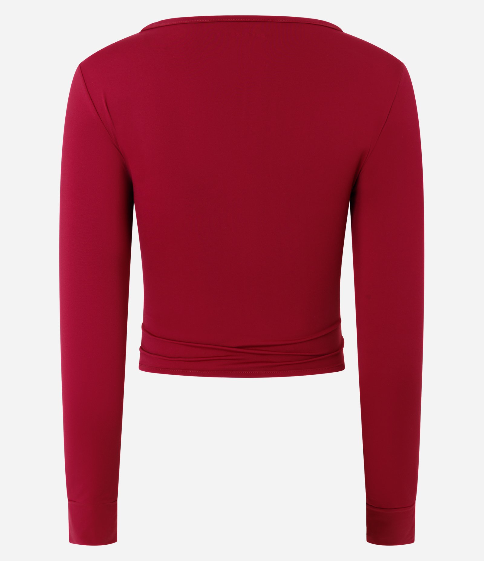 Blusa Cropped Esportiva em Microfibra com Abertura Para Polegar Vermelho 7