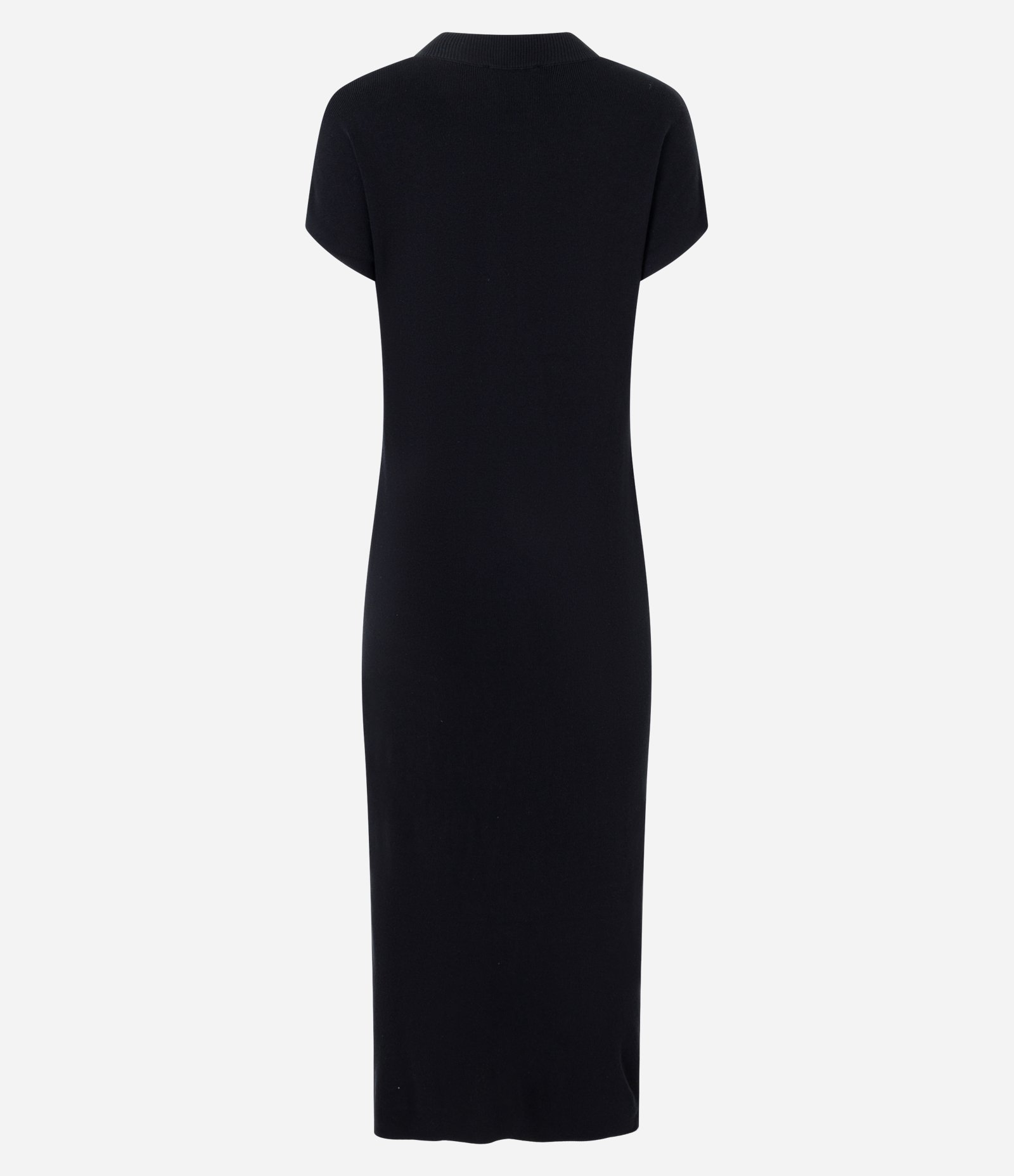 Vestido Midi em Tricô com Manga Morcego Preto 3