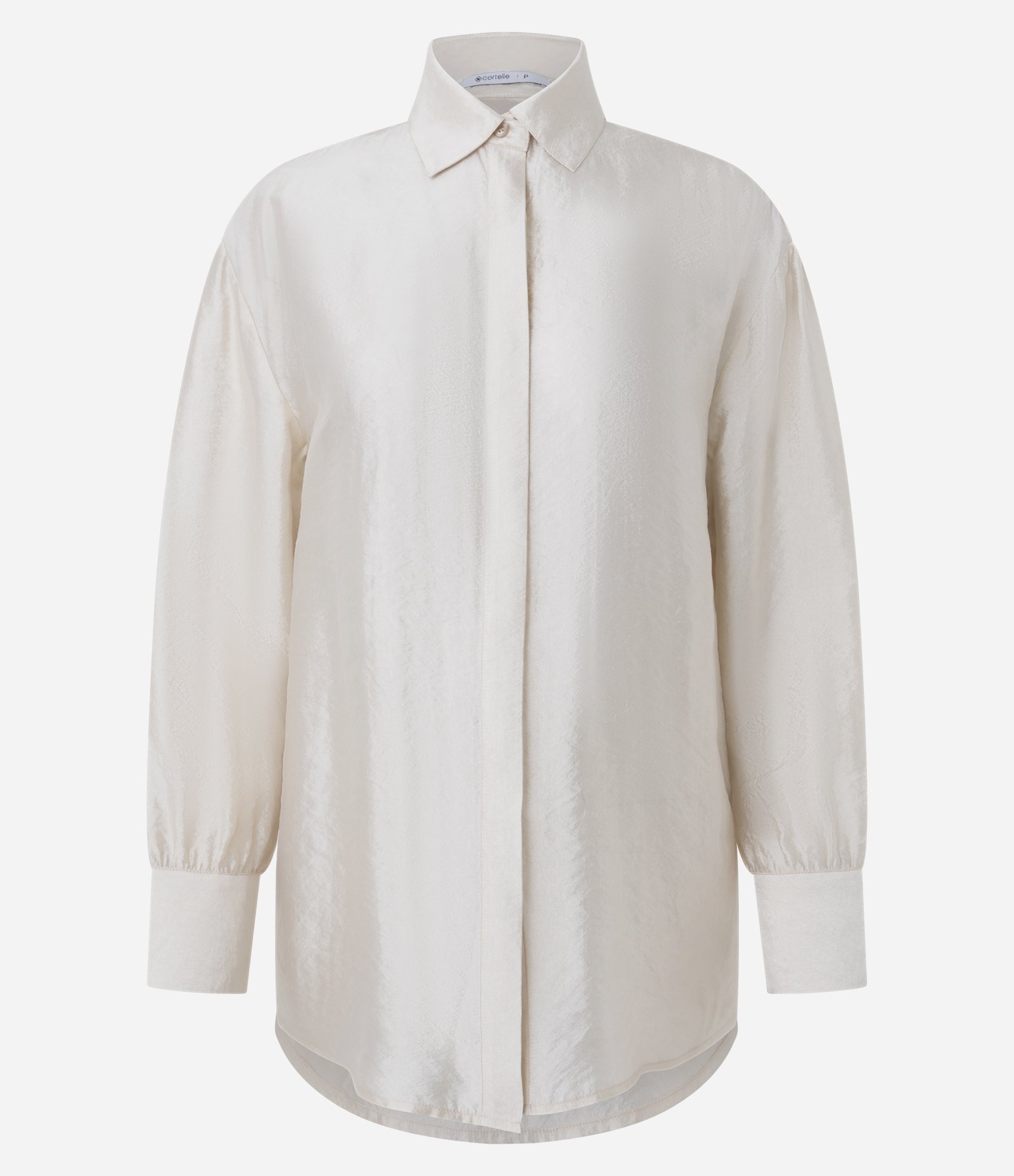 Camisa Oversized em Poliviscose com Colarinho Amarelo 5