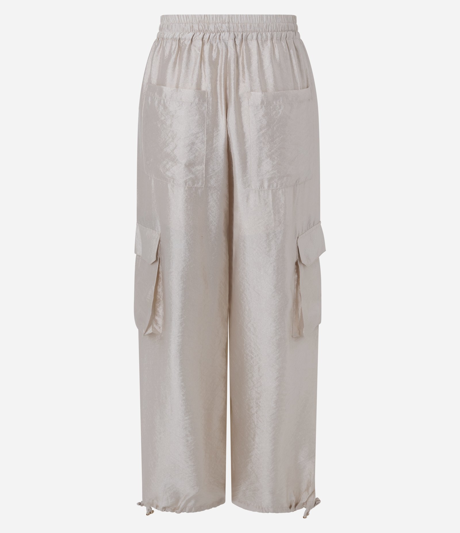 Calça Aladdim em Poliviscose com Bolsos Cargo Amarelo 3