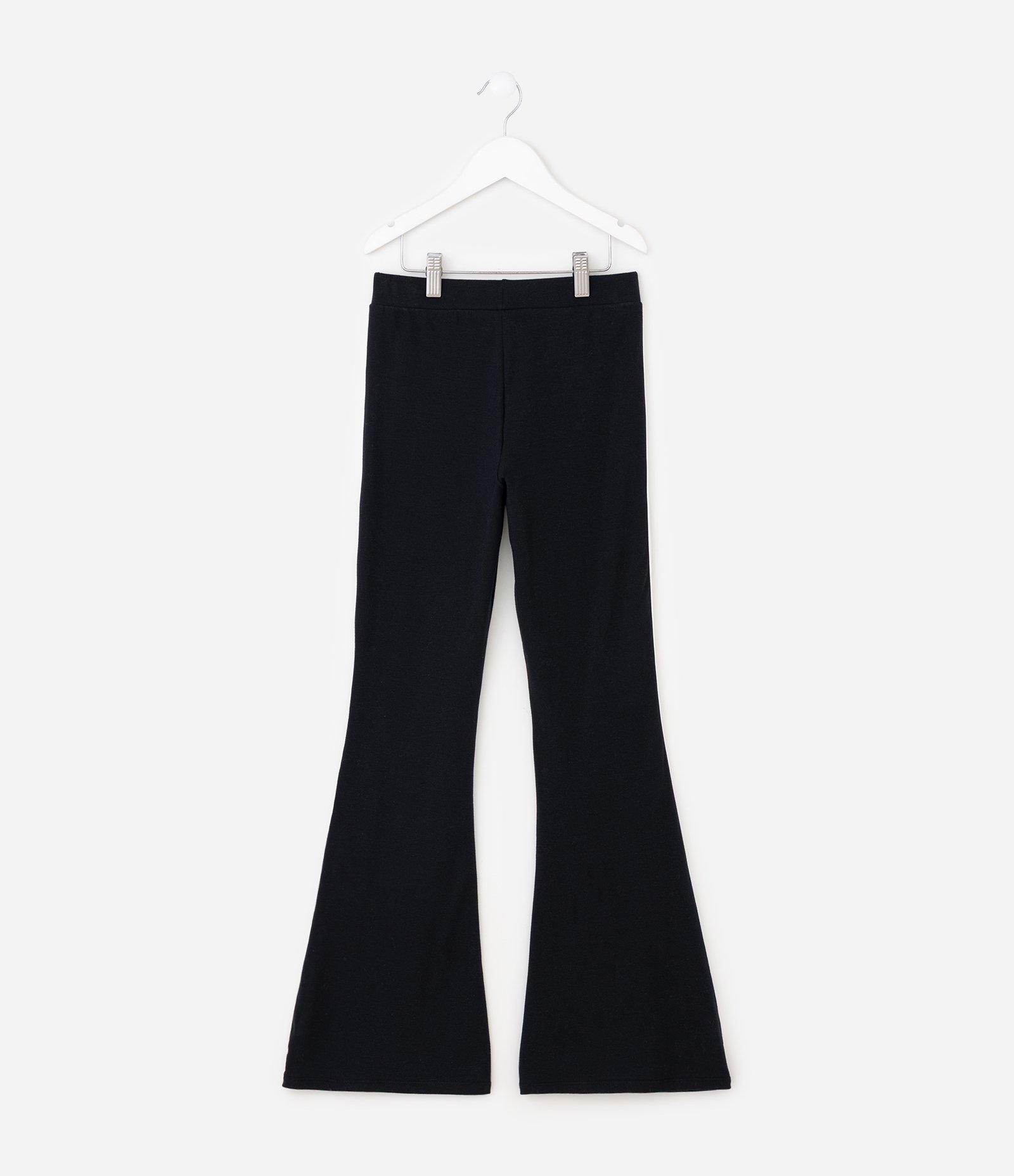 Calça Infantil Flare em Cotton com Listras Laterais – Tam 7 a 16 Anos Preto 3