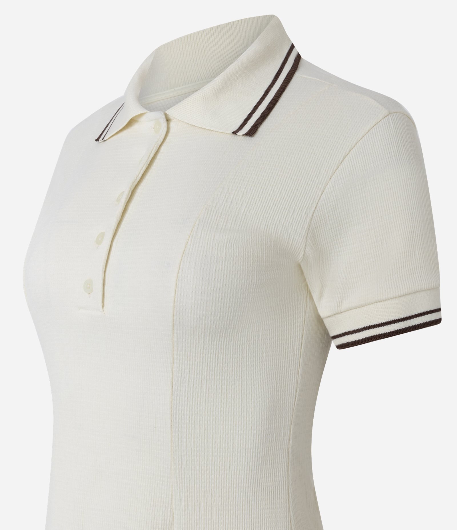 Vestido Skater Curto em Malha Anarruga com Gola Polo Amarelo Claro 6