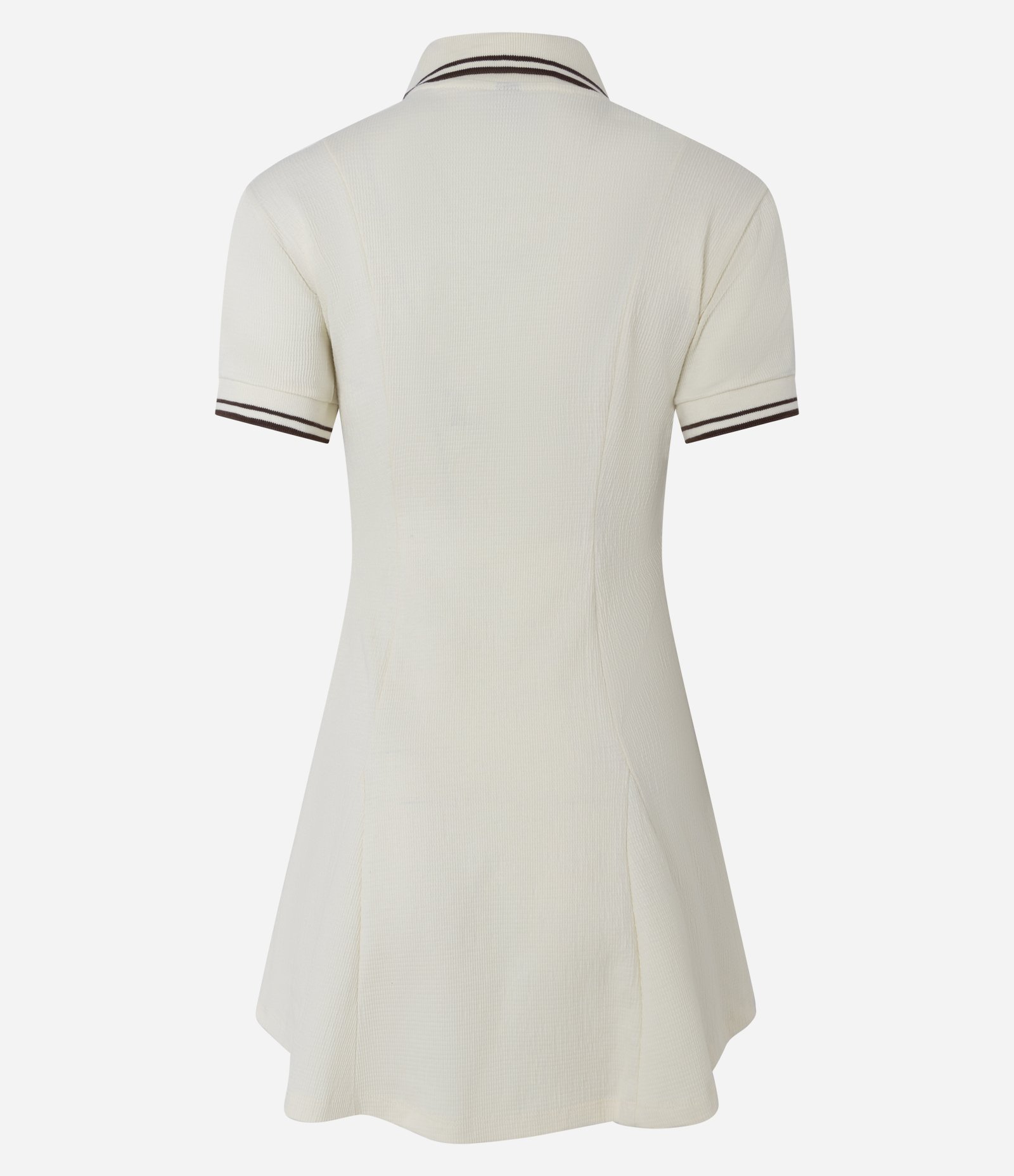 Vestido Skater Curto em Malha Anarruga com Gola Polo Amarelo Claro 7