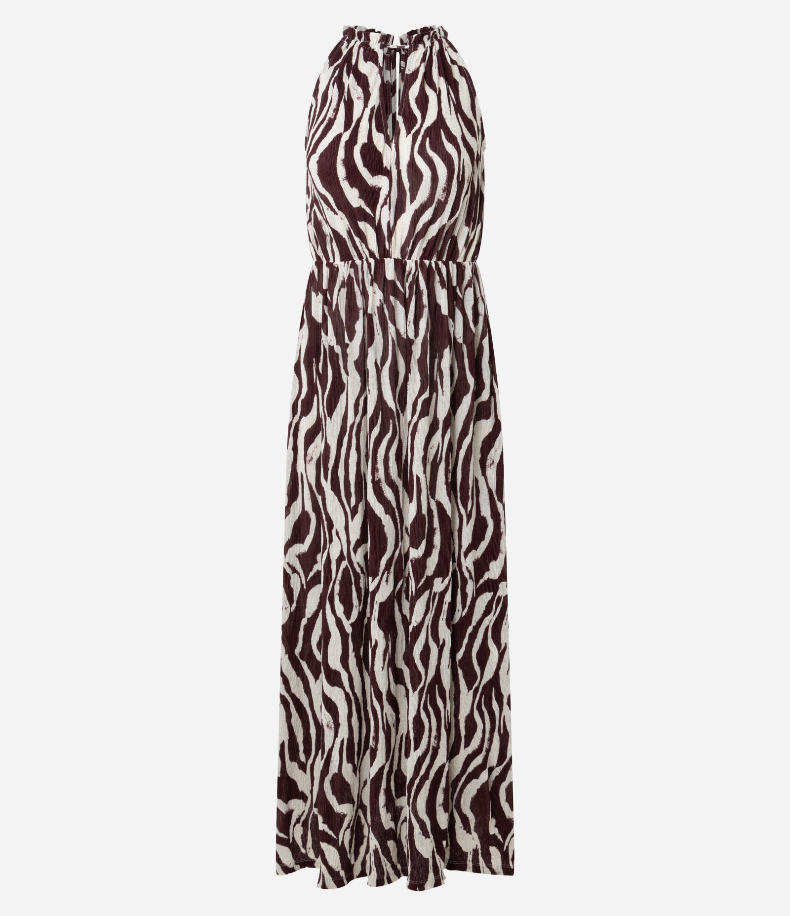 Vestido Midi em Tricô com Estampa Animal Print e Decote Franzido Multicores 1