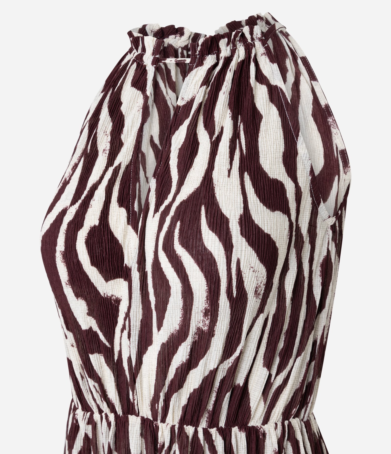 Vestido Midi em Tricô com Estampa Animal Print e Decote Franzido Multicores 2