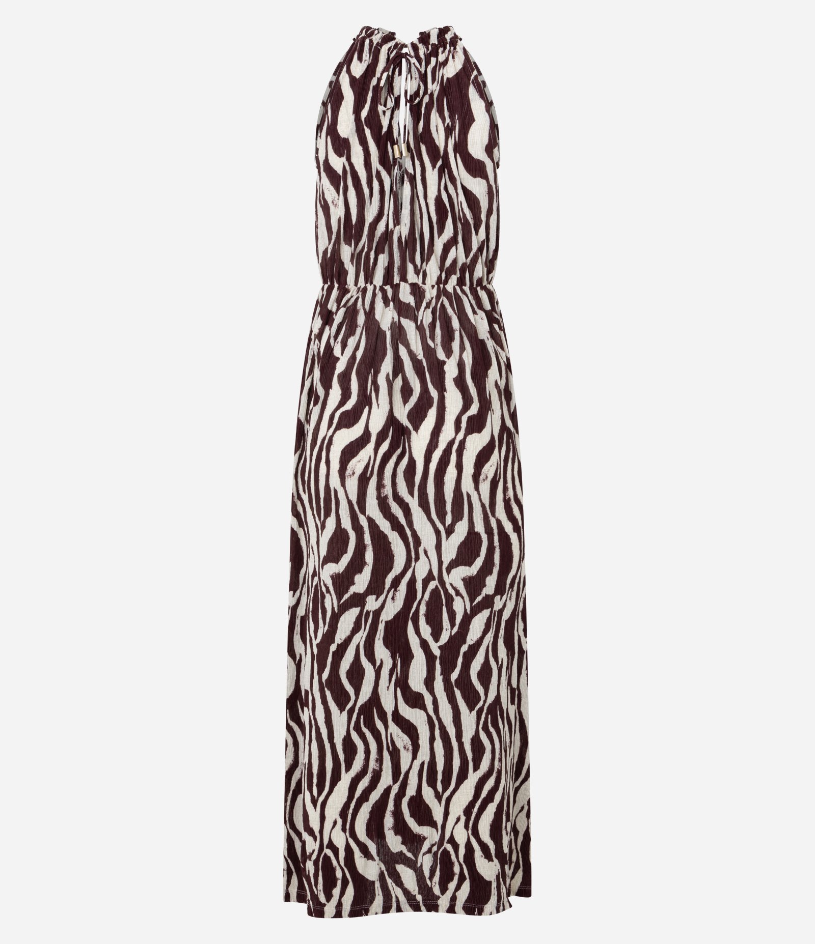 Vestido Midi em Tricô com Estampa Animal Print e Decote Franzido Multicores 3