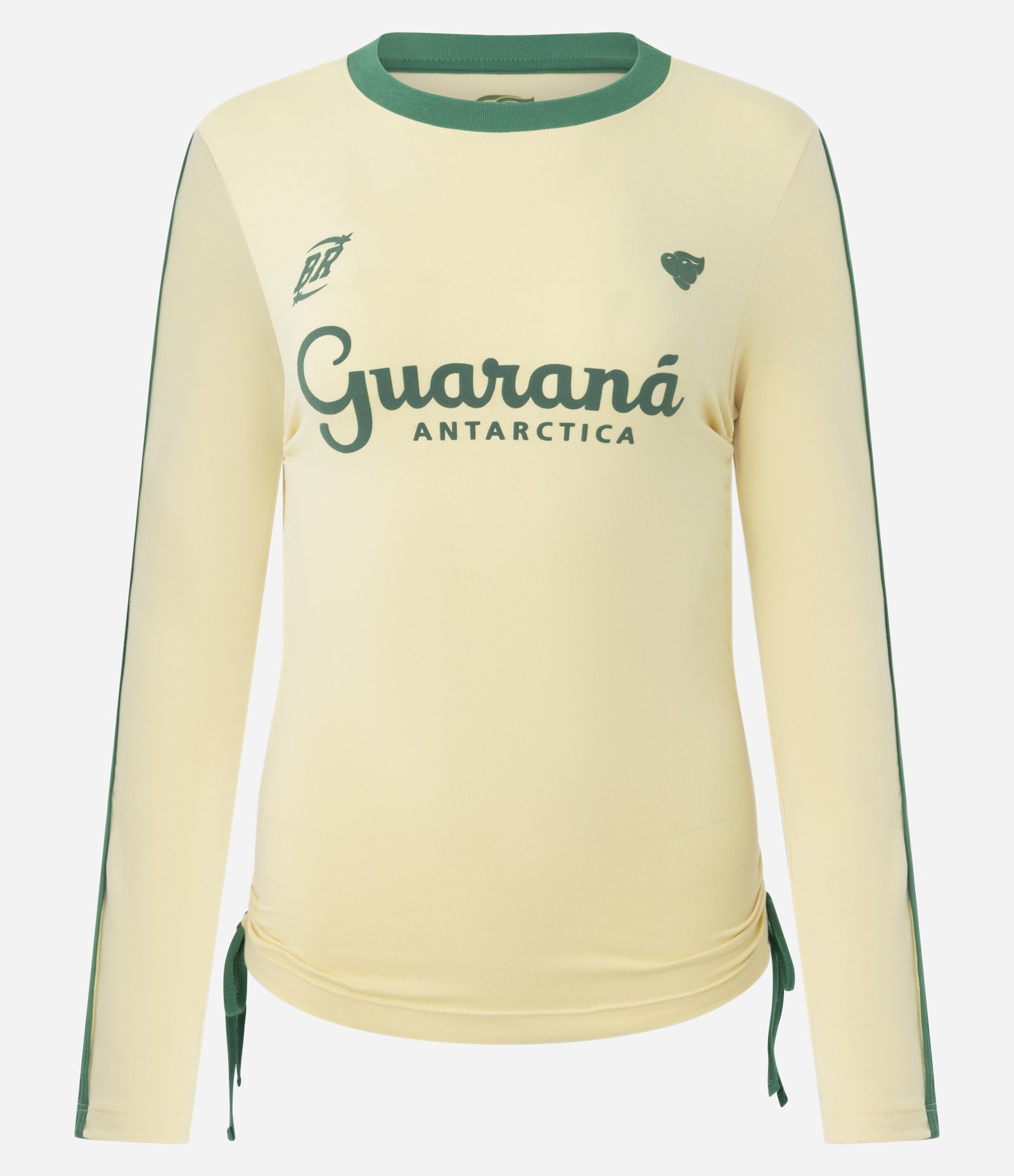 Camiseta em Algodão com Estampa Guaraná e Amarração Lateral Amarelo 6