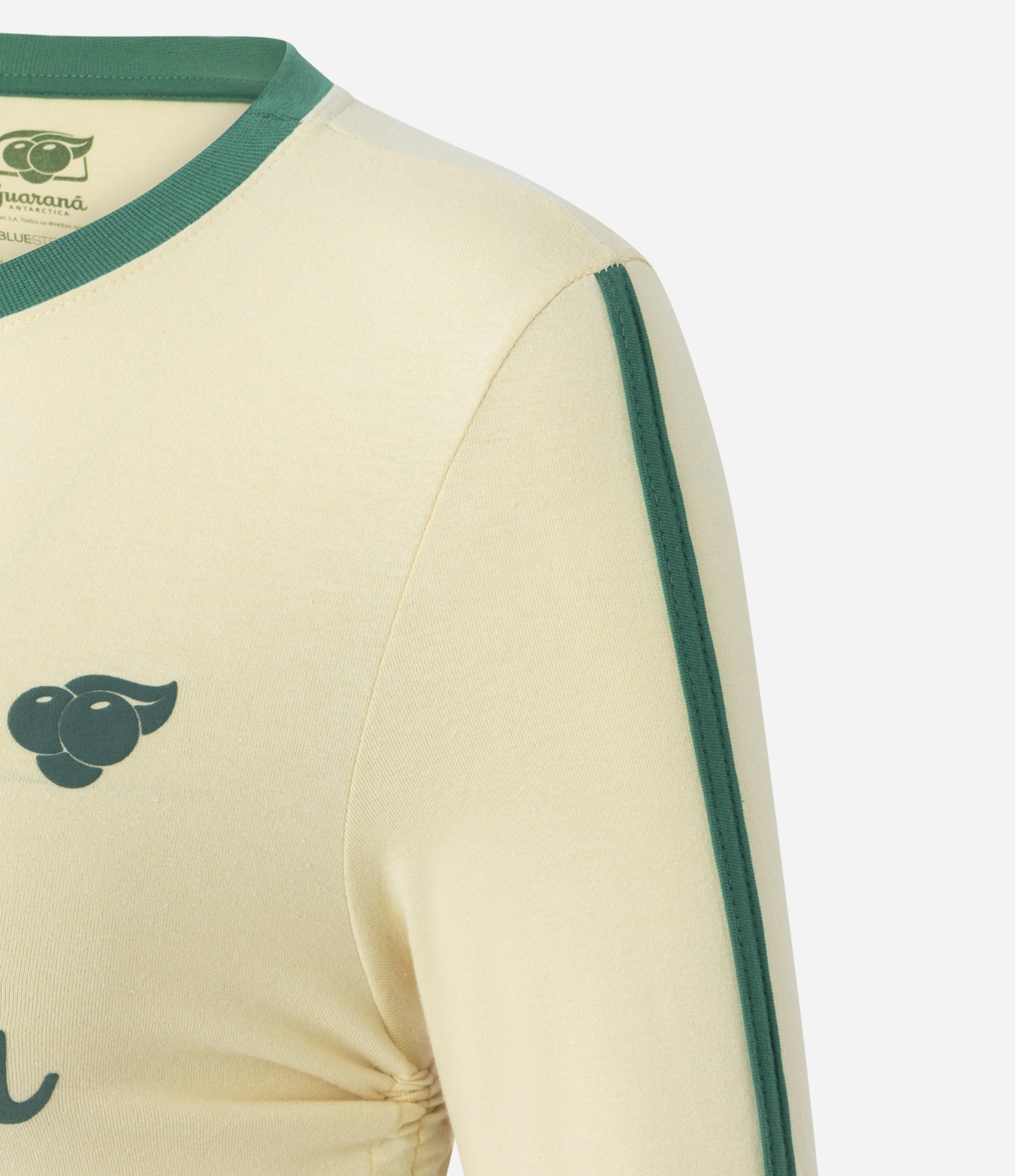 Camiseta em Algodão com Estampa Guaraná e Amarração Lateral Amarelo 7