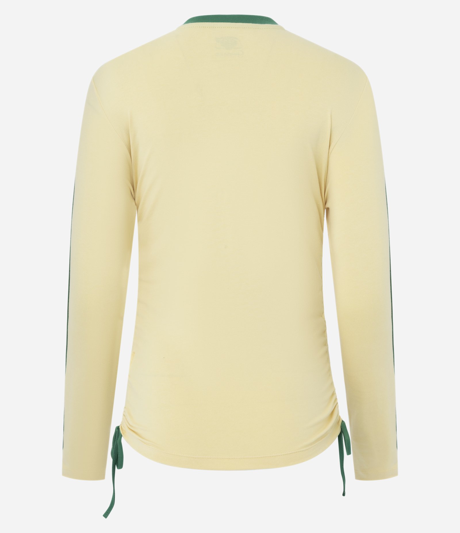 Camiseta em Algodão com Estampa Guaraná e Amarração Lateral Amarelo 9
