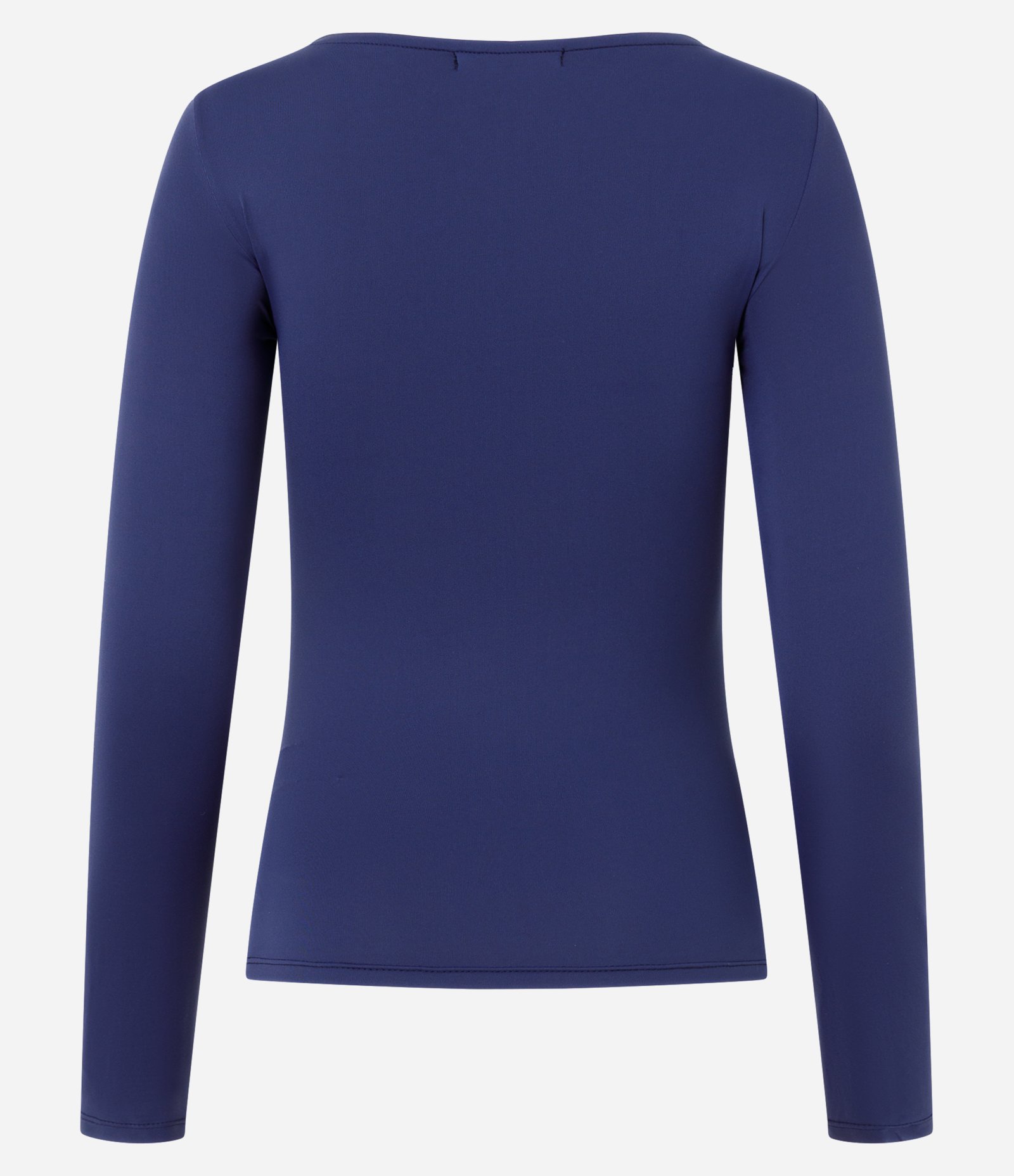 Blusa Regular em Poliamida com Decote Canoa Azul 3