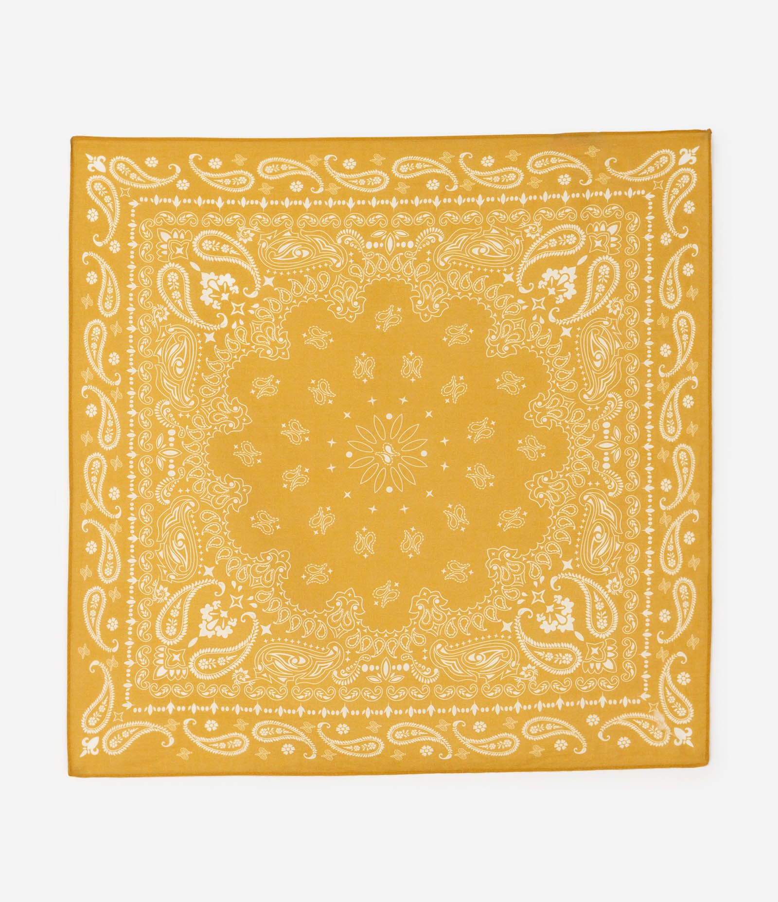 Lenço em Cotton com Estampa Paisley Amarelo 5