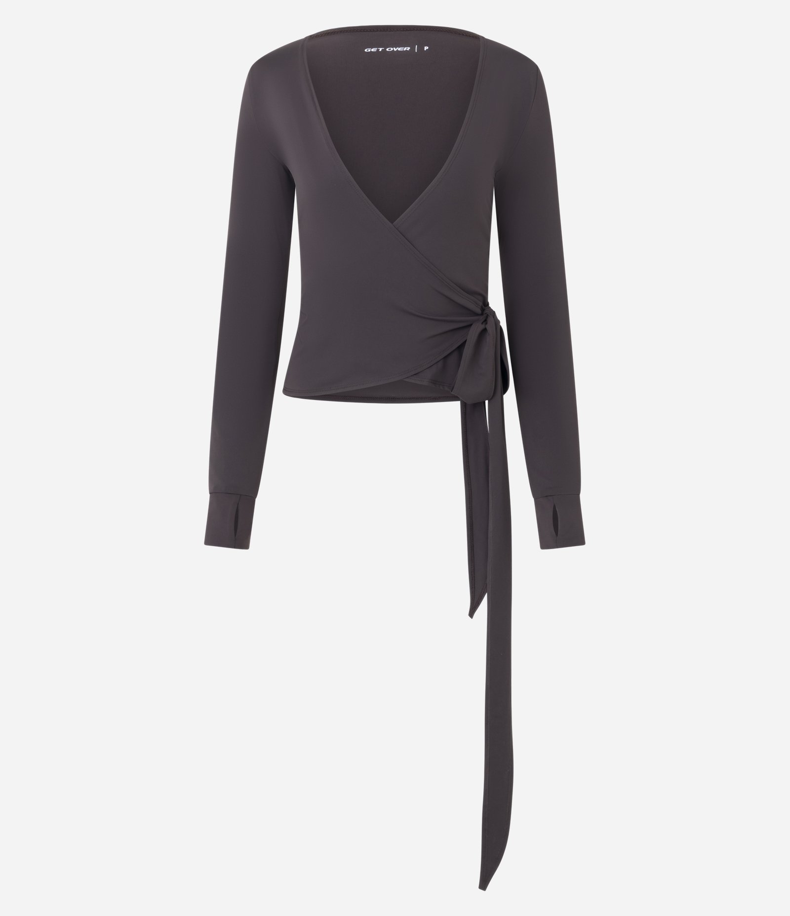 Blusa Esportiva Transpassada Bailarina Marrom 5